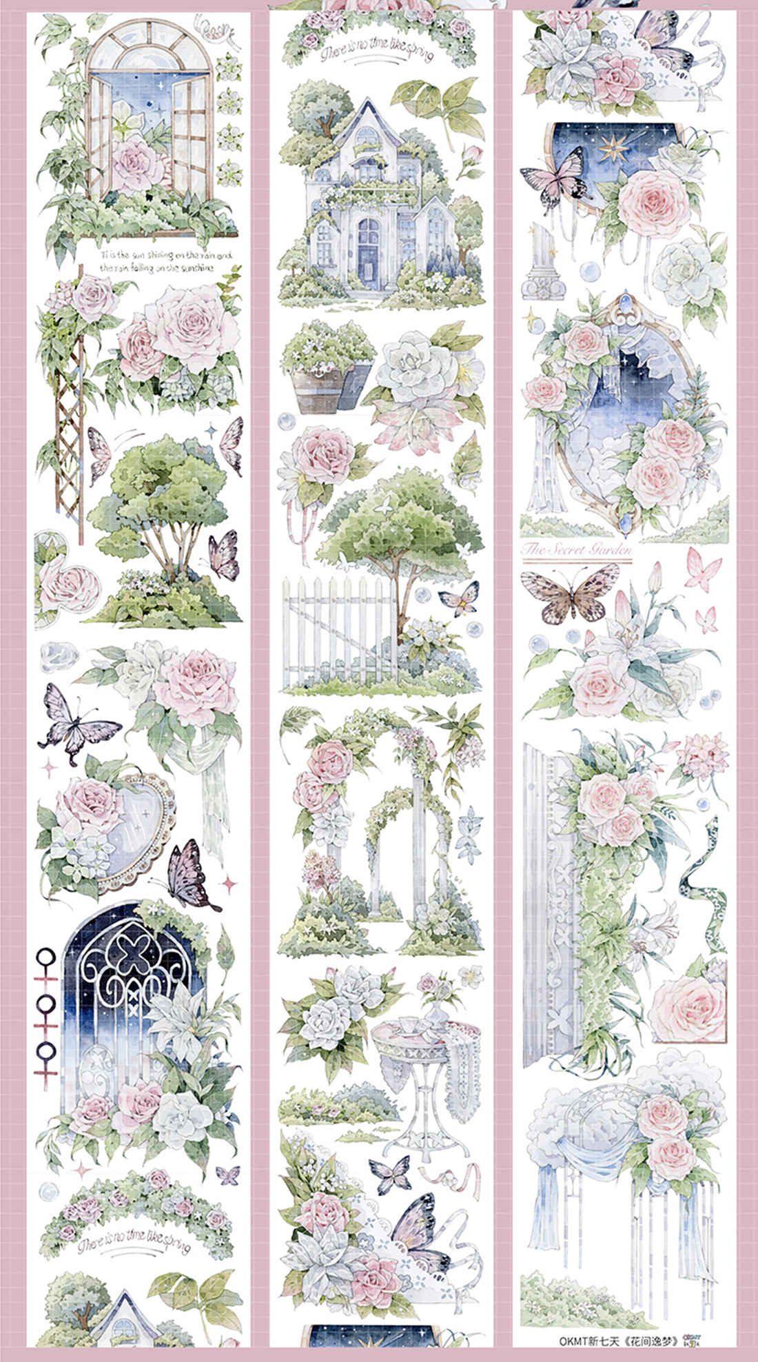 OKTM  Dreams Among Flowers PET Tape (6cm*100cm)