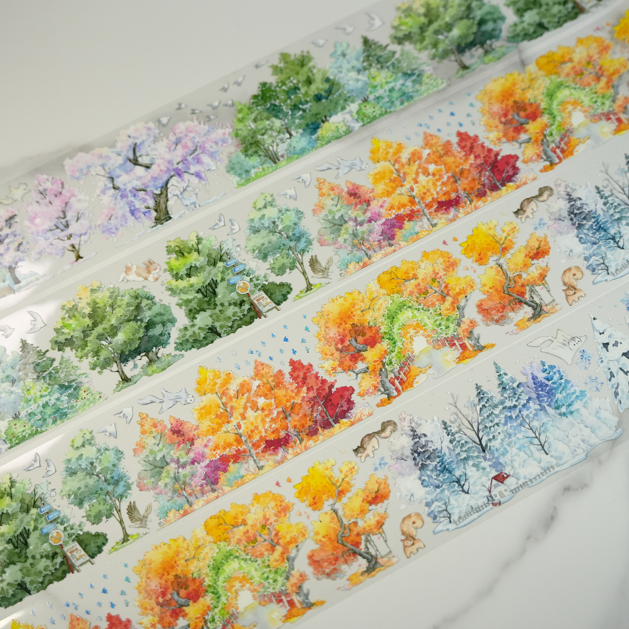 Trees of Four Seasons Pet Tape 6mm*100cm