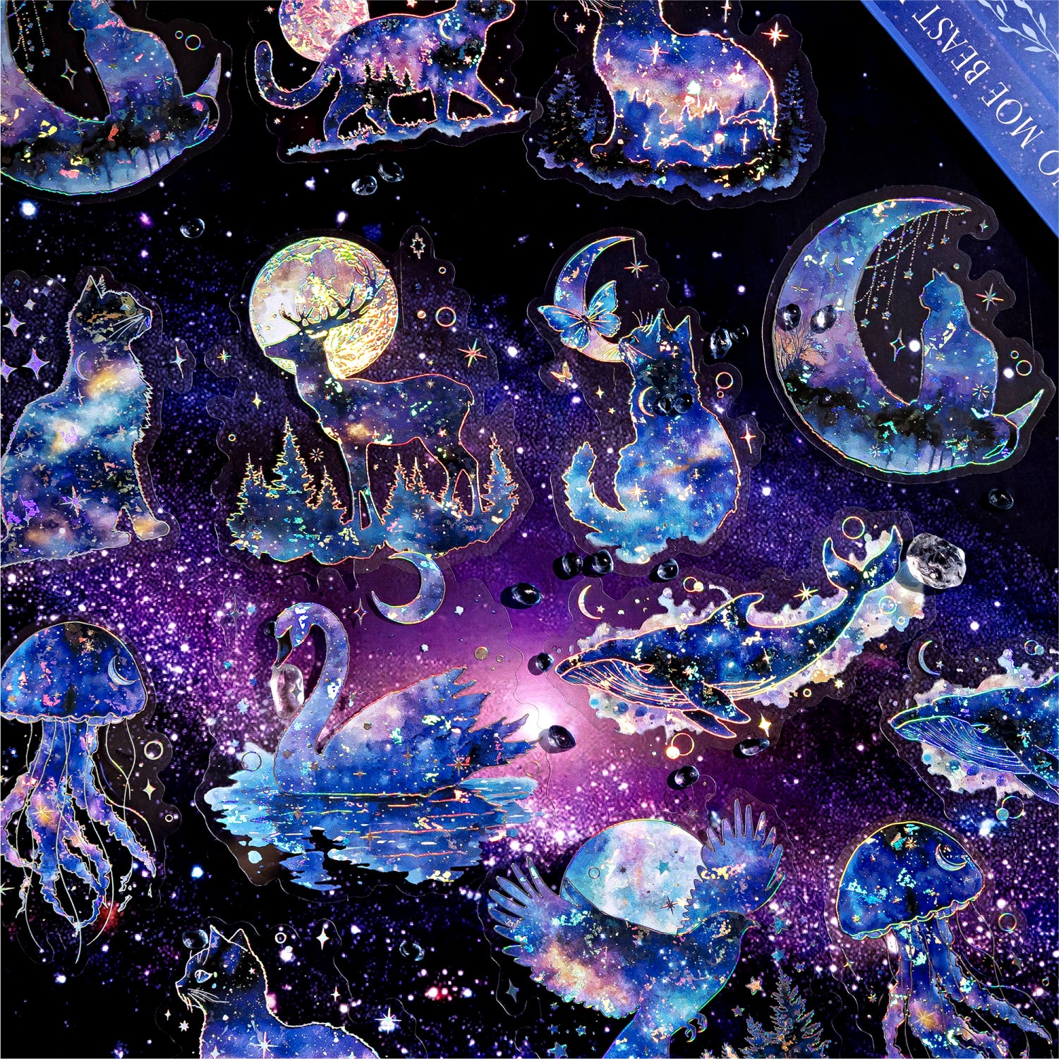 Mysterious Starry Sky Laser PET Tape