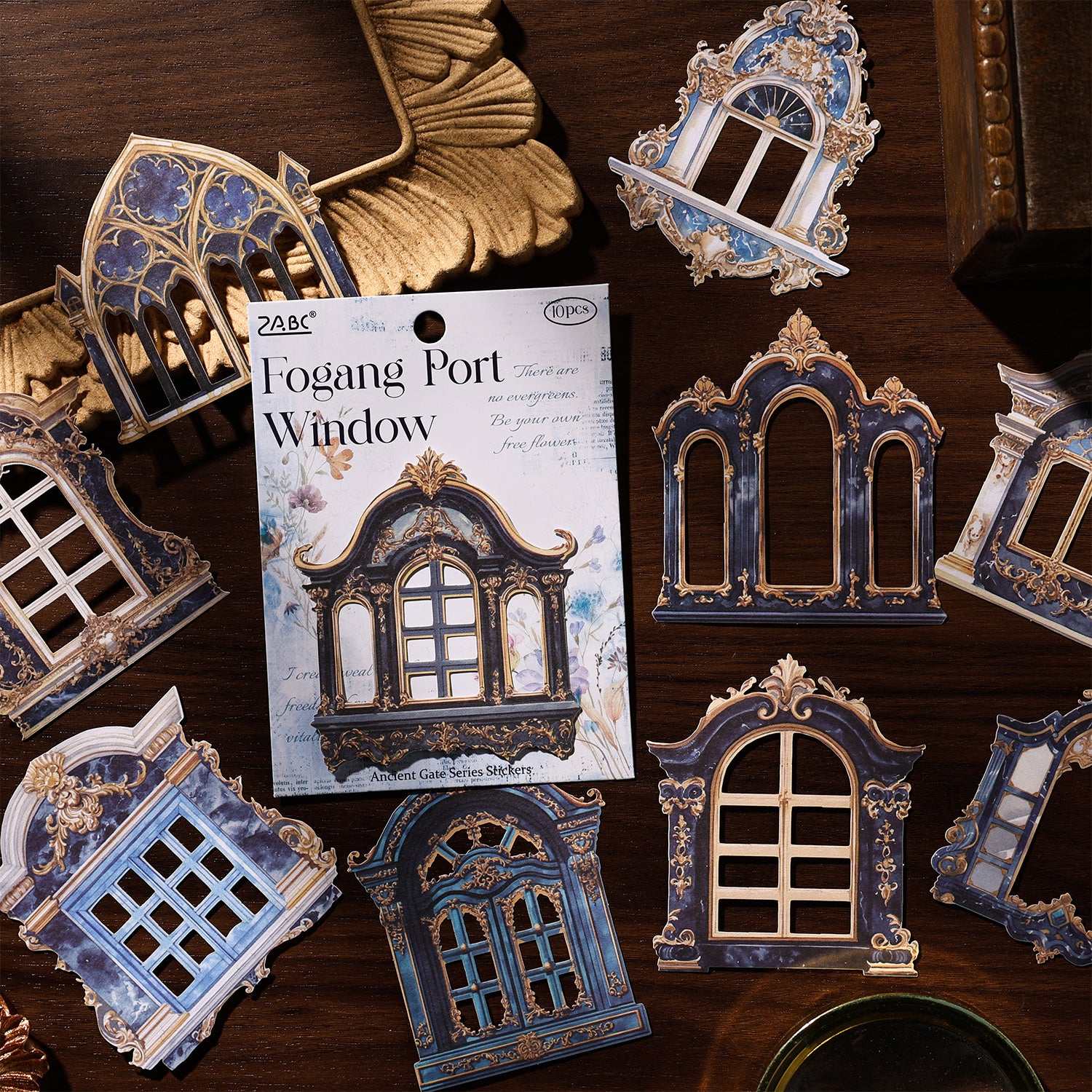 Gilded Portico Series Door & Window Theme Stickers