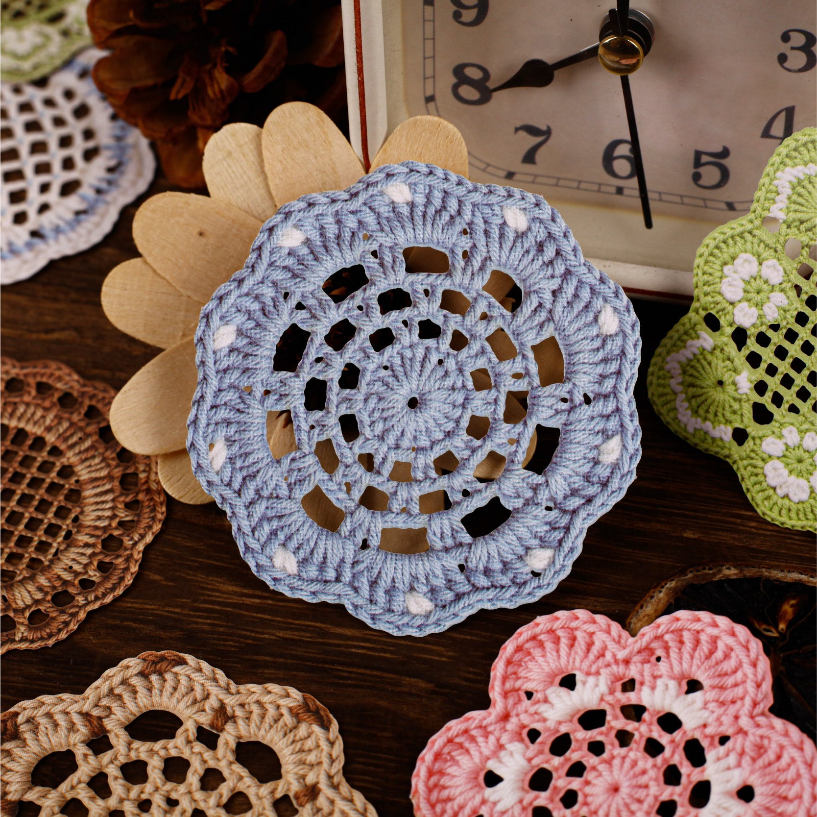 Knitted Lace Paper Sticker