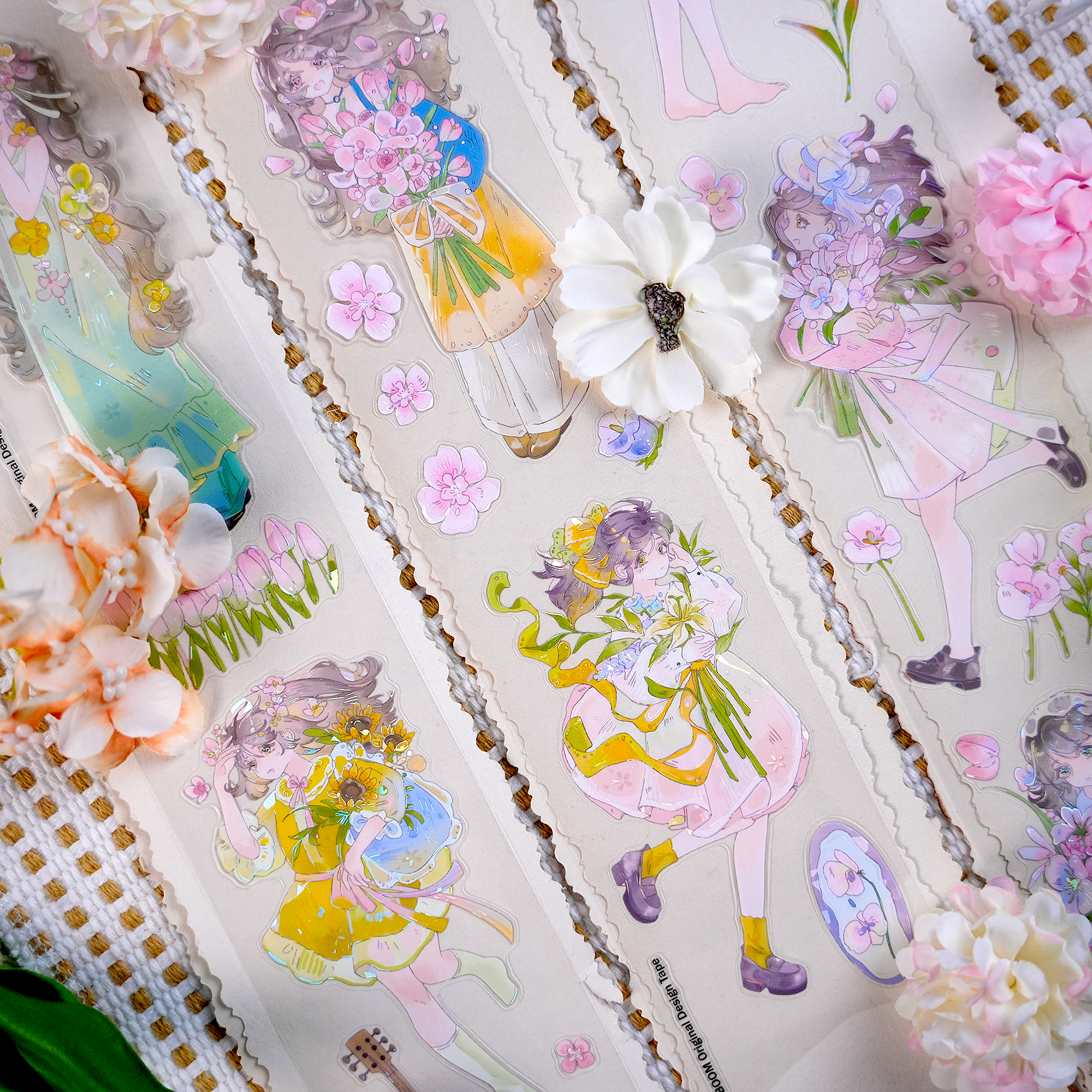 Shell light foil PET tape for handmade cards and paper crafts