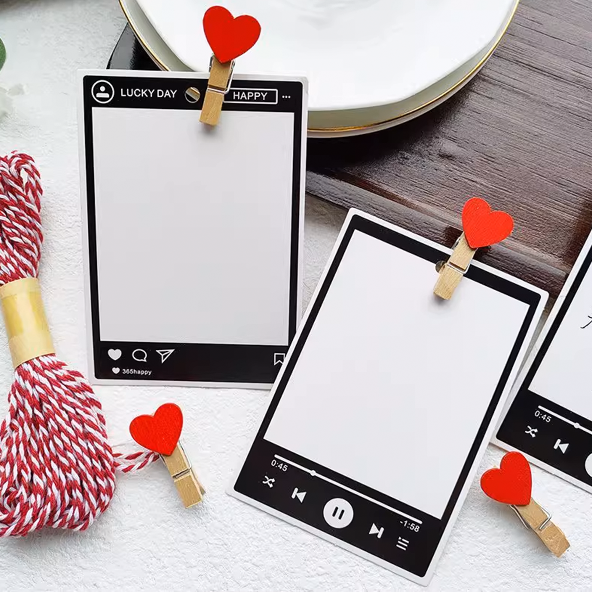 Music App Border Blank Background Cards