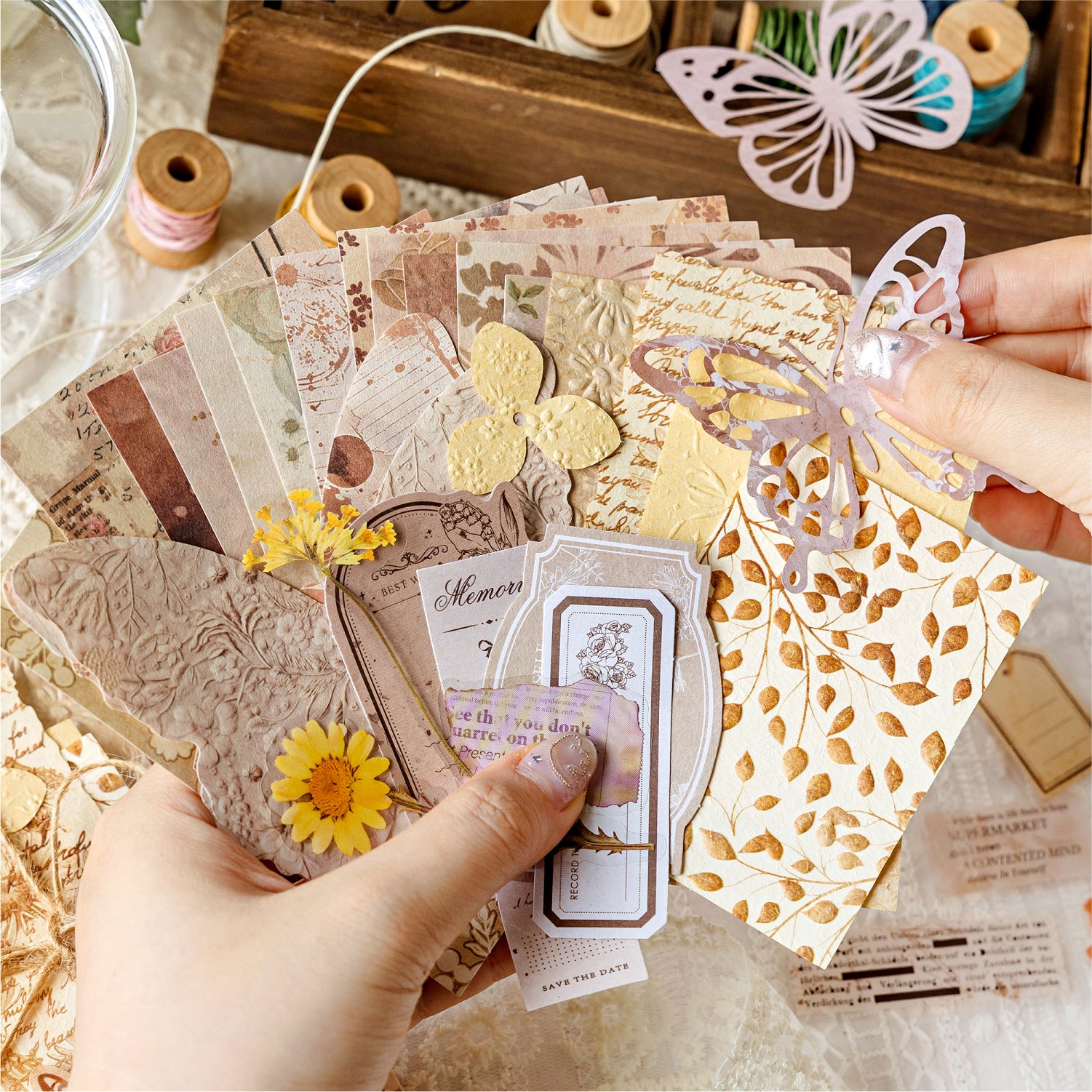 Floating Text Series Scrapbooking Paper and Sticker