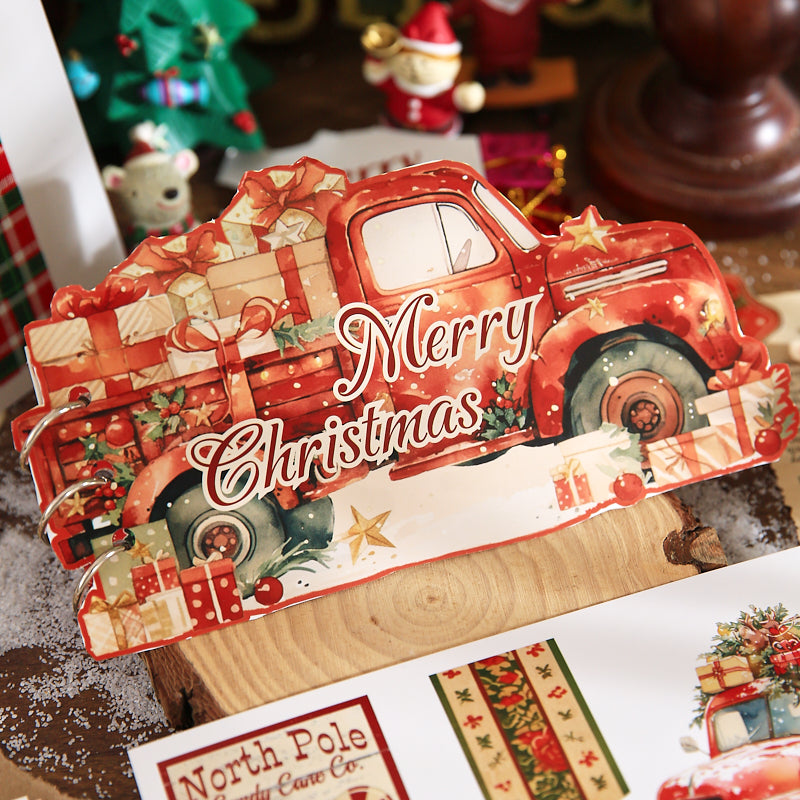 Merry Christmas Scrapbooking Paper and punching machine