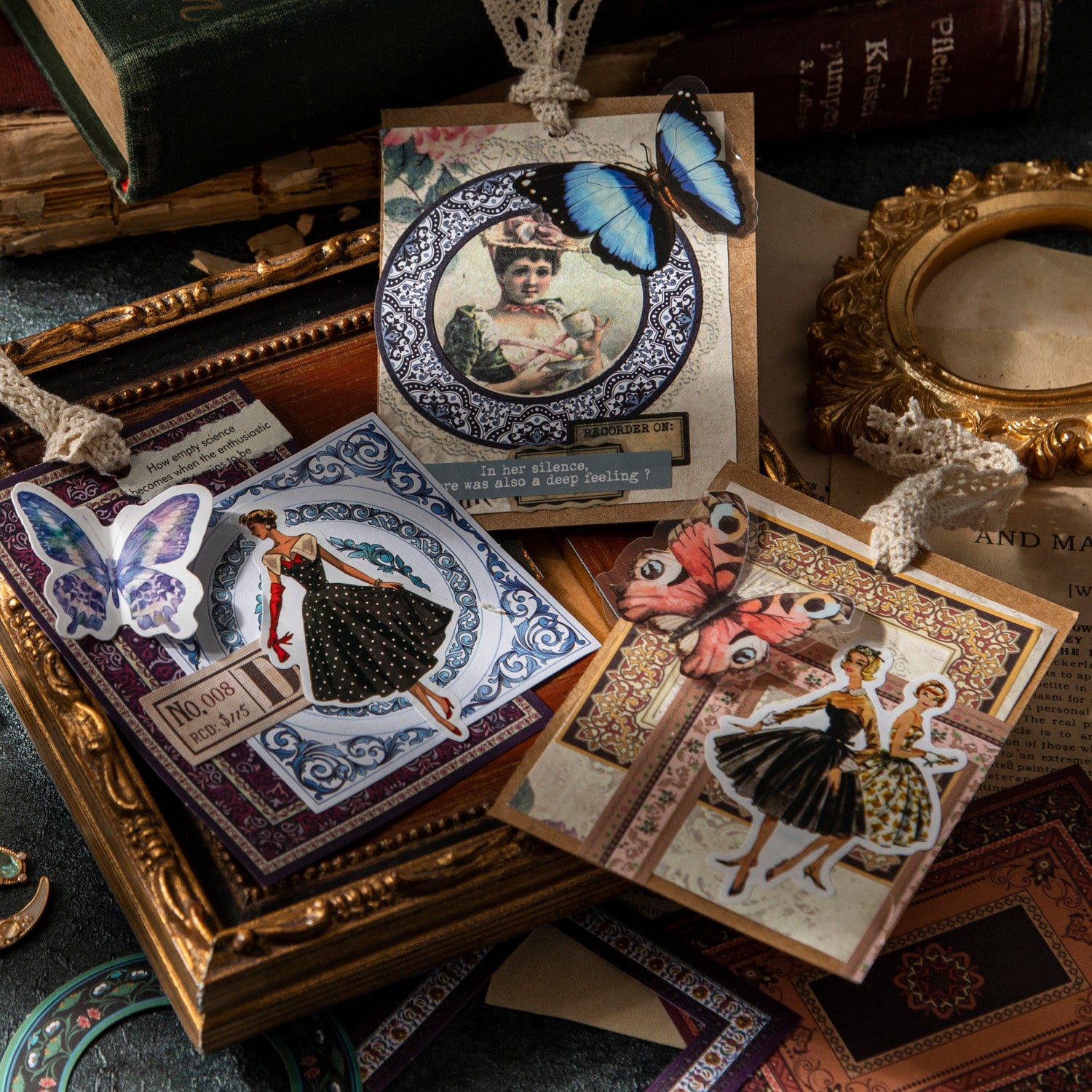 Classical Openwork Die-cut Vintage Frame Notepad Paper