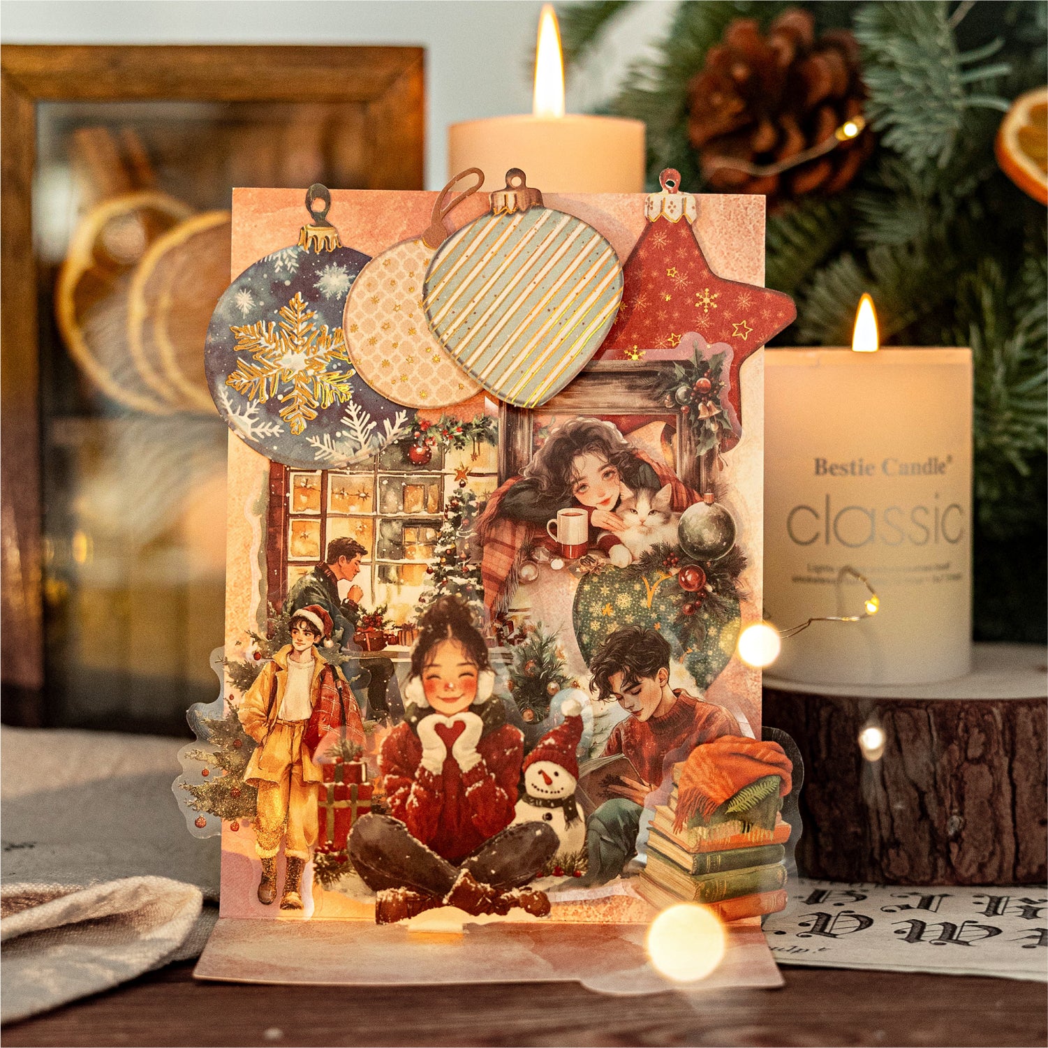 Christmas Fra PET Sticker