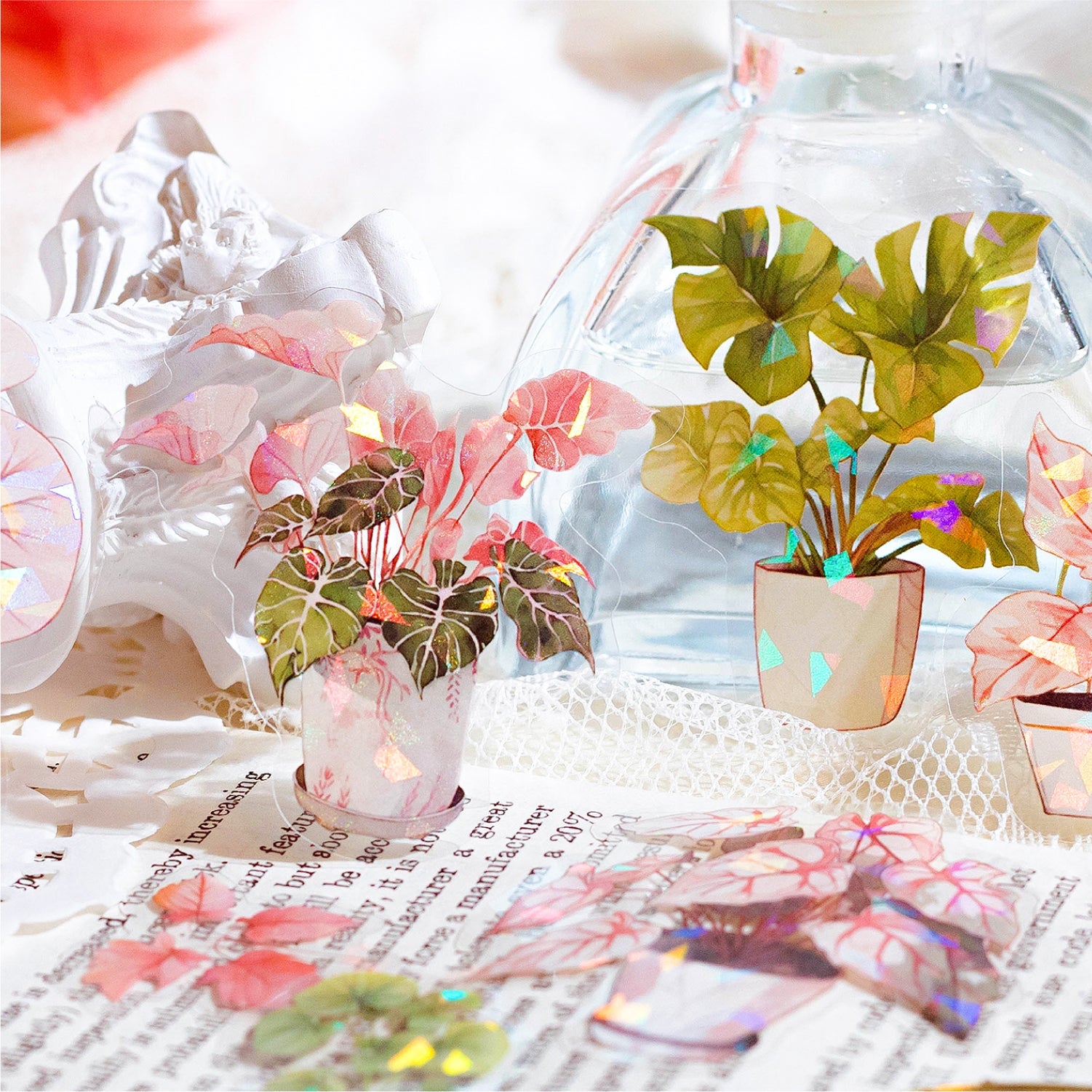 Botanical Aesthetic Flower PET Sticker