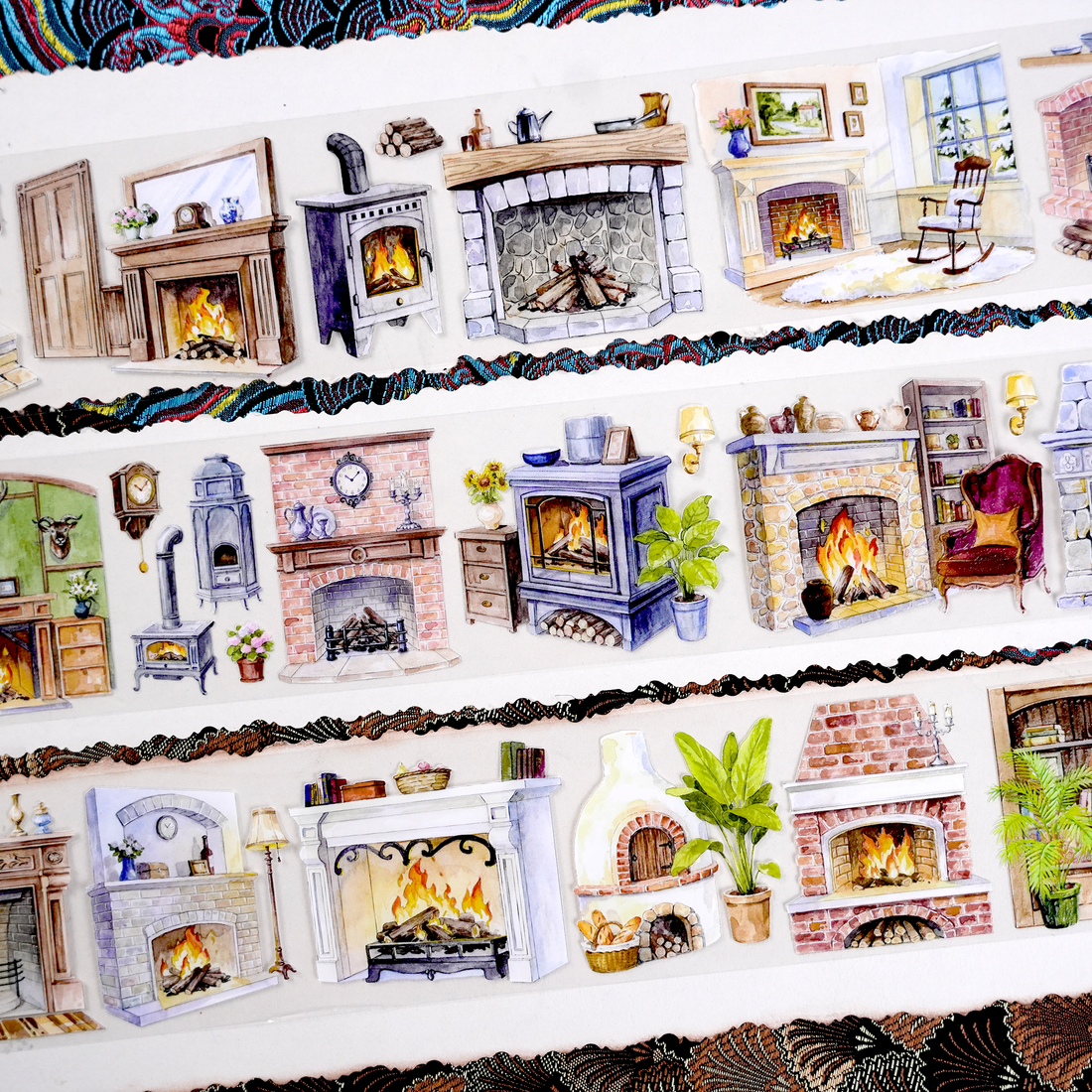 【OKTM】Warm Fireplace PET Tape