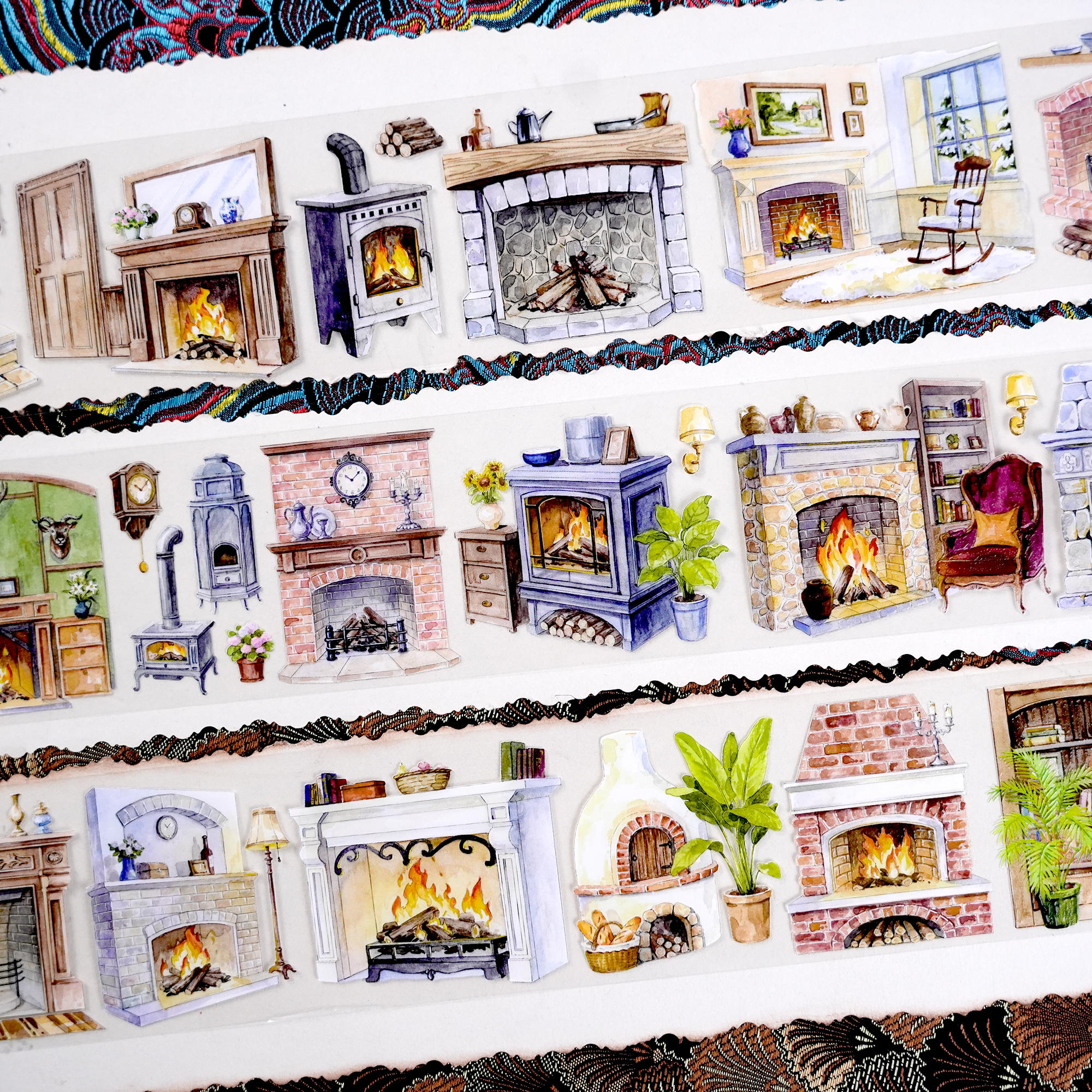【OKTM】Warm Fireplace PET Tape