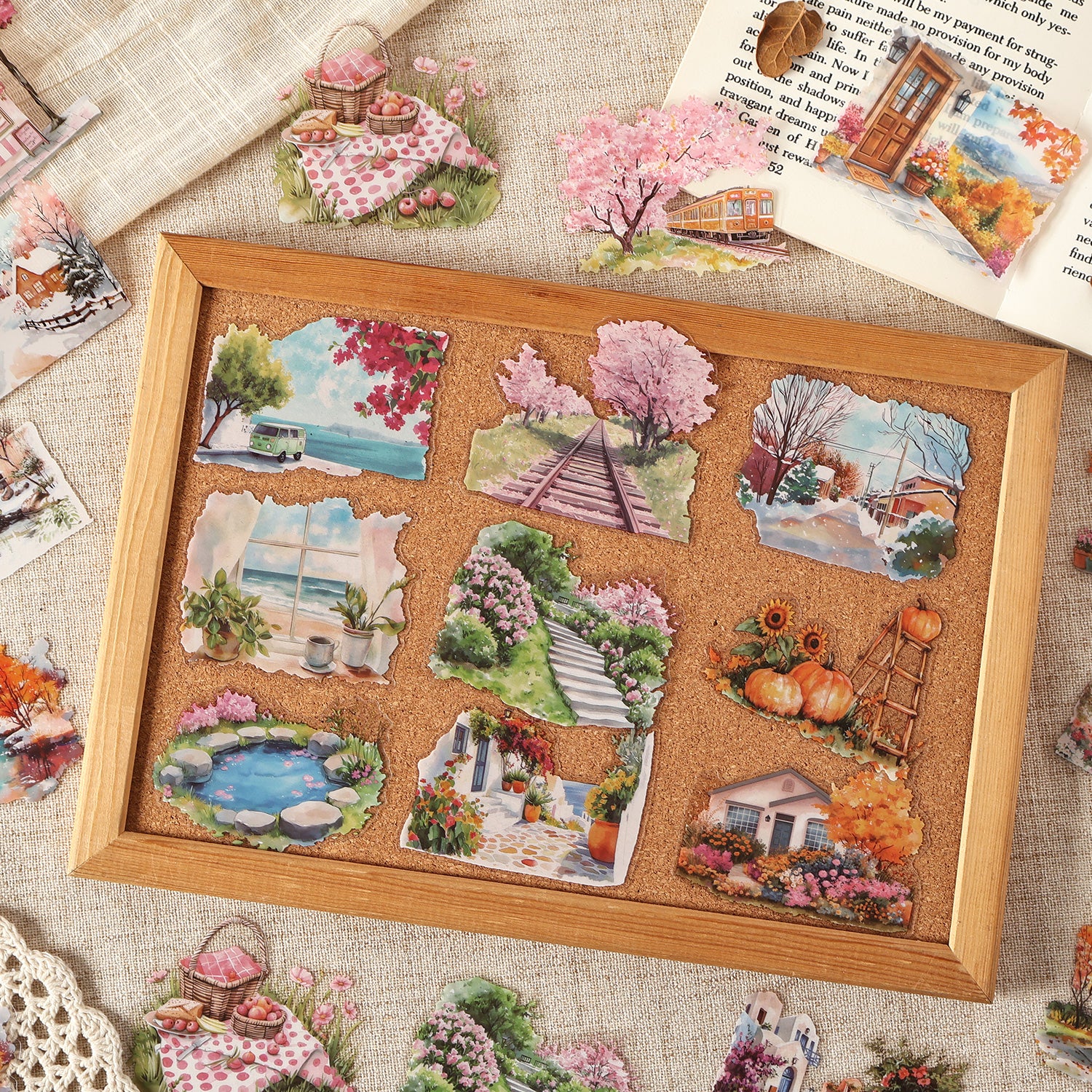 Four Seasons String Song PET Sticker