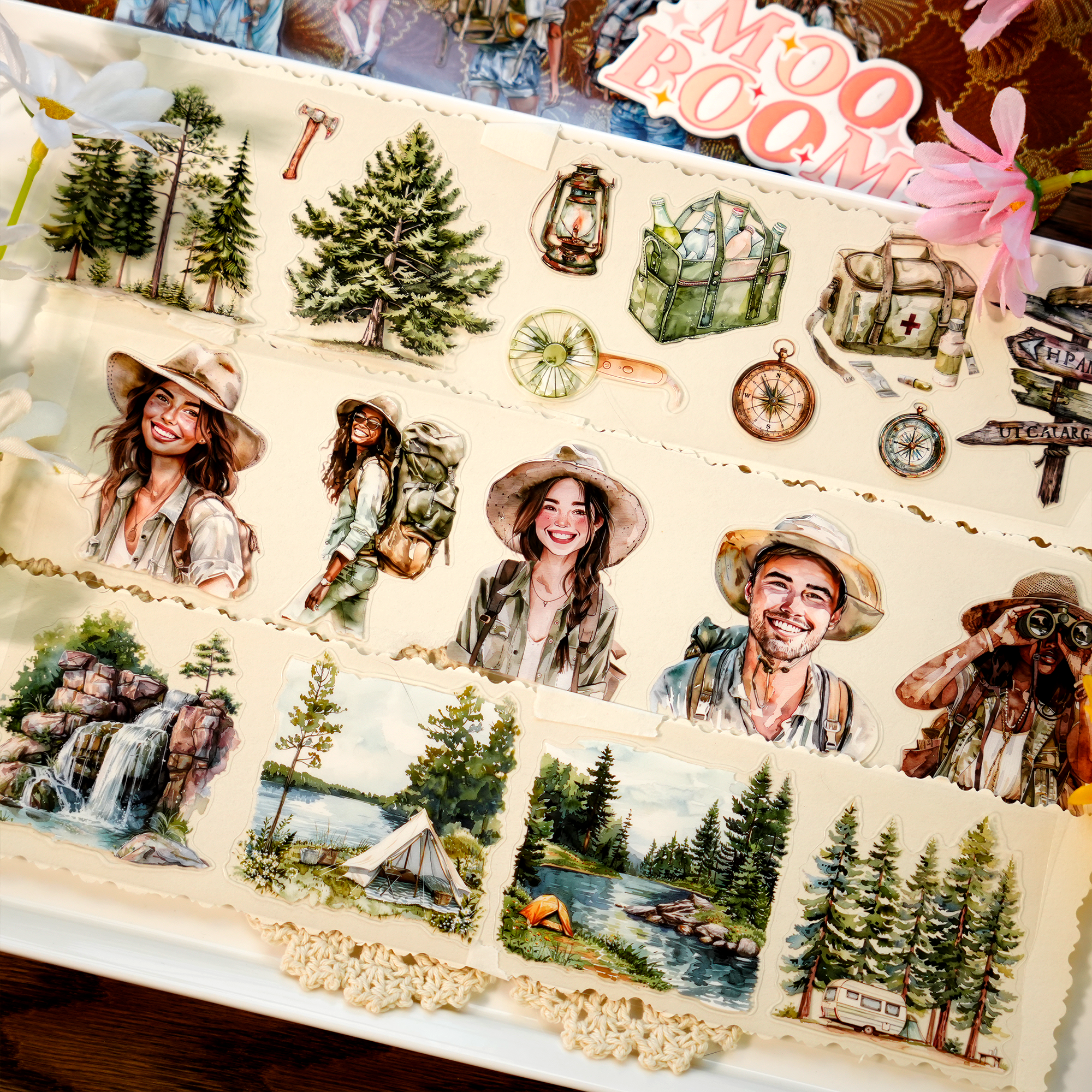 Forest Adventure Pre-cut PET Tape | No.41 | MOOBOOM Design