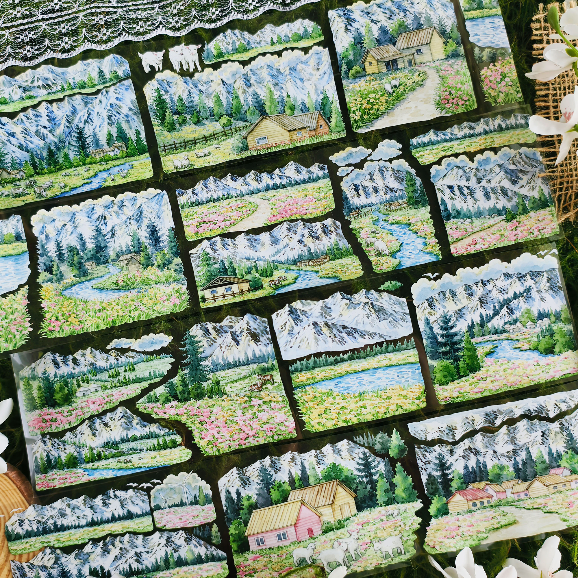 【BOBOYU】Pastoral Song of a Snowy City Landscaping Tape