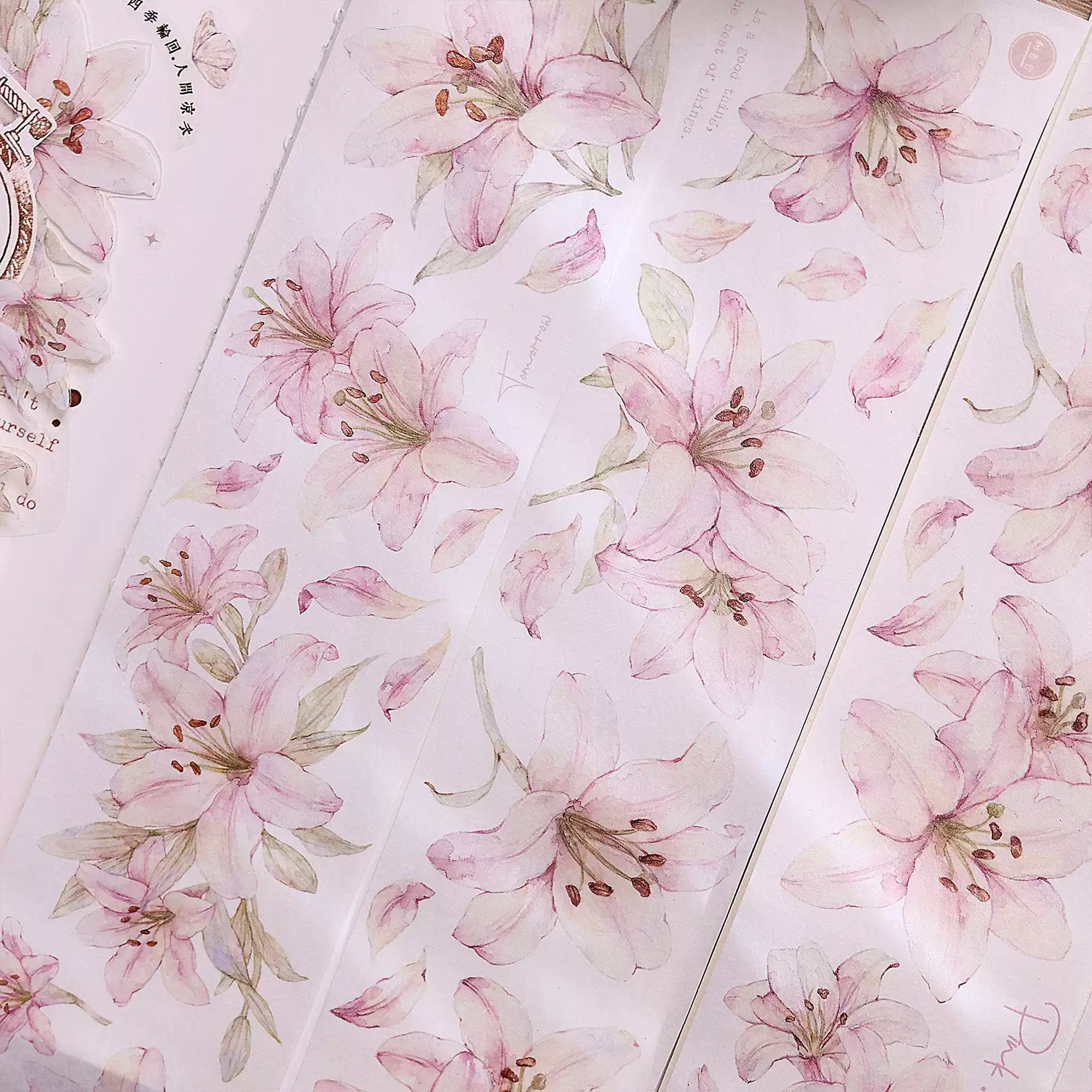 Pink Lily PET Tape (5.5cm*120cm)
