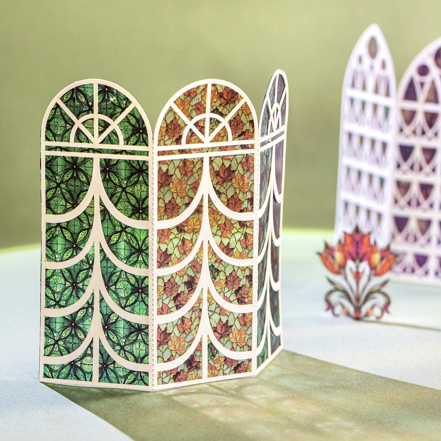 Light & Shadow Stained Glass Scrapbooking Paper