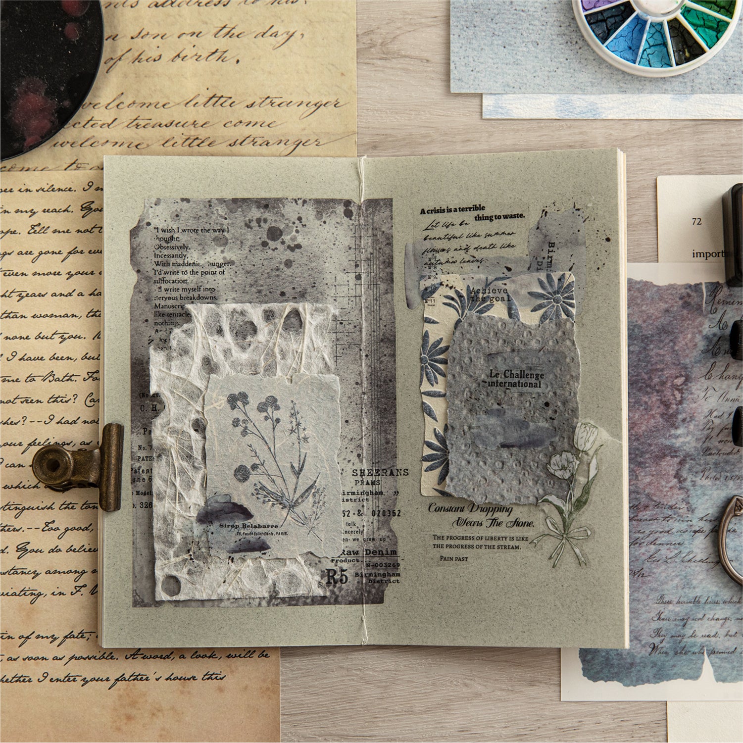 Mottled Ink Transfer sticker