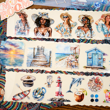Days at the Seaside Pre-cut PET Tape | No.42 | MOOBOOM Design