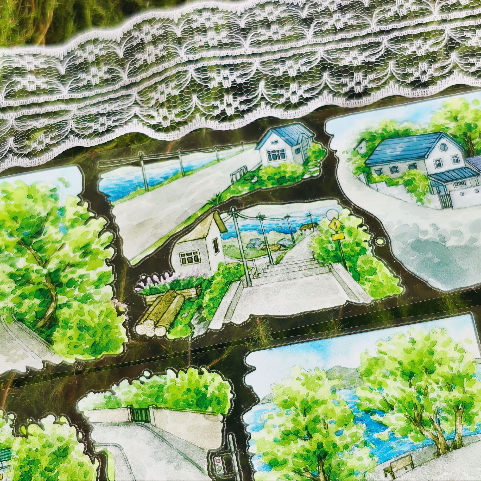 【BOBOYU】Tree-lined Path Landscaping Tape