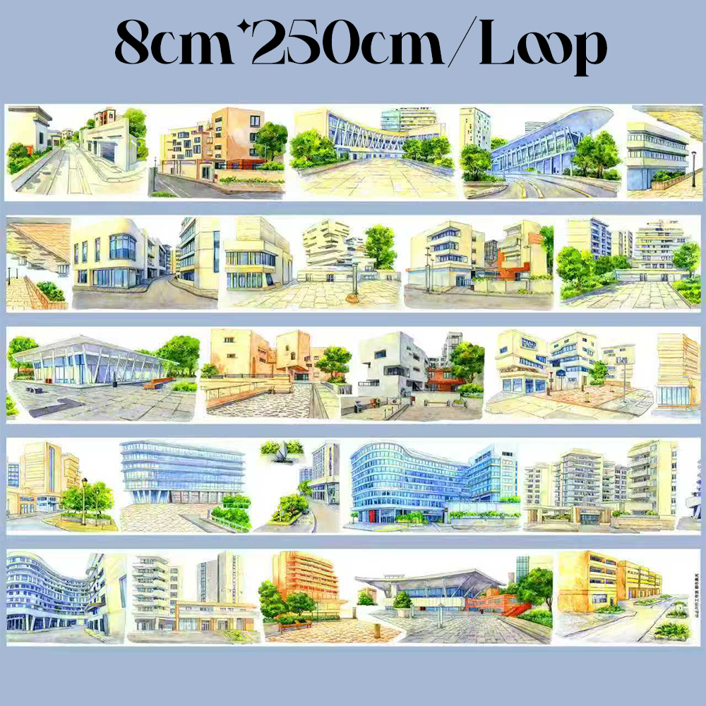 【SZCX】City morning Landscape PET Tape