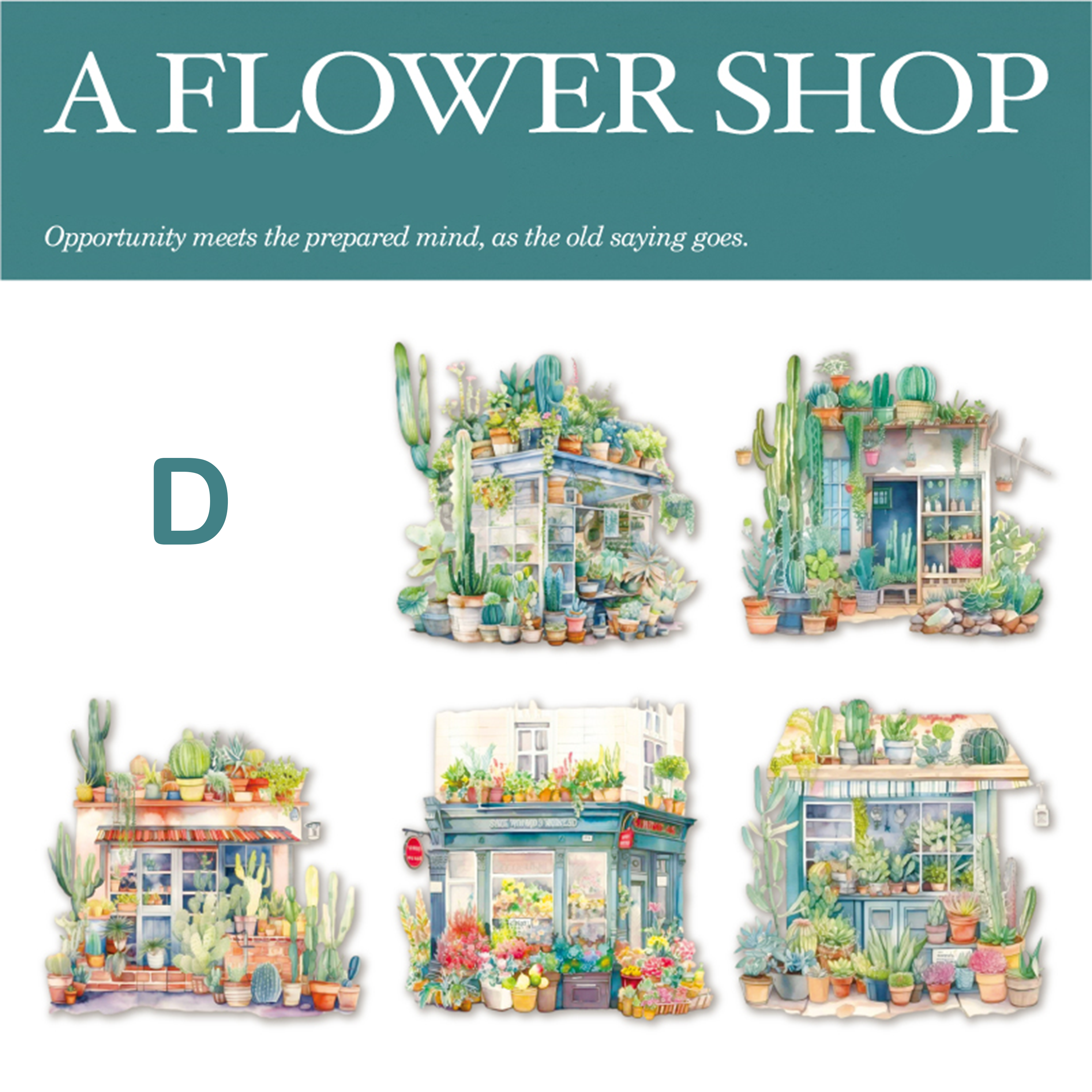 The flower shop PET Sticker