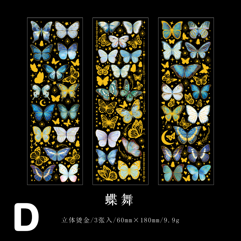 Glitter Butterfly Scrapbook Journal PET Tape Sticker