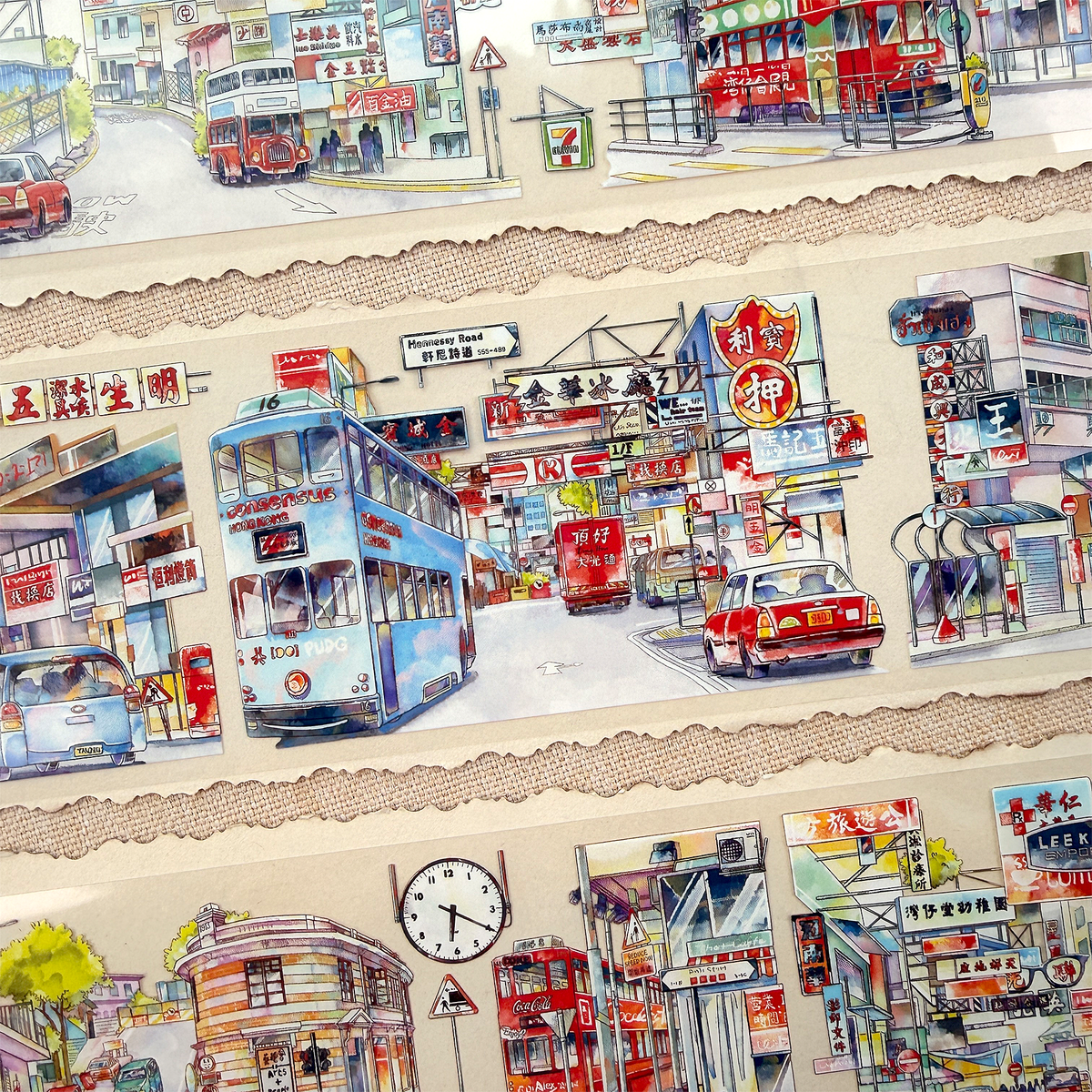 【BOBOYU】Prosperous Hong Kong Landscape Tape