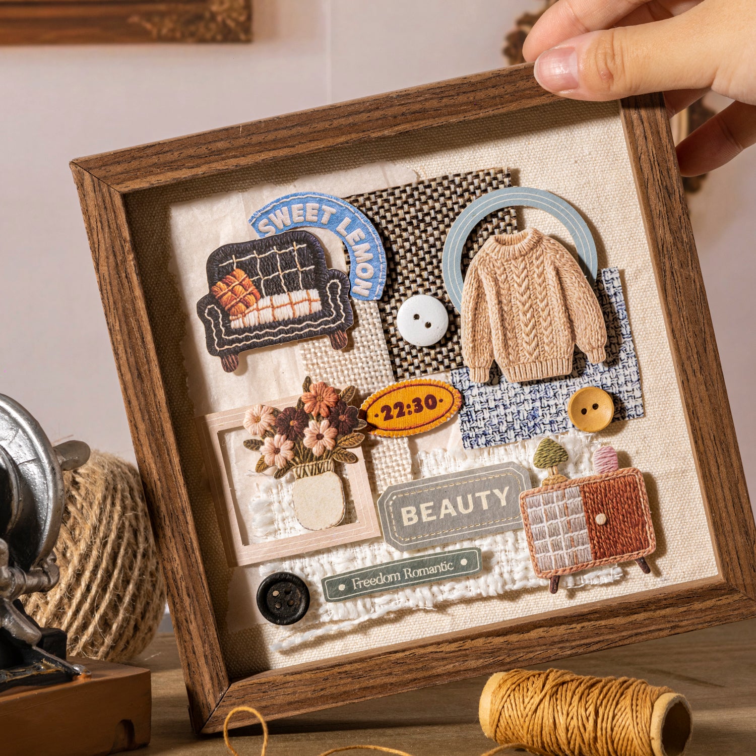 Warm & Cozy Small-item Cloth Texture Sticker