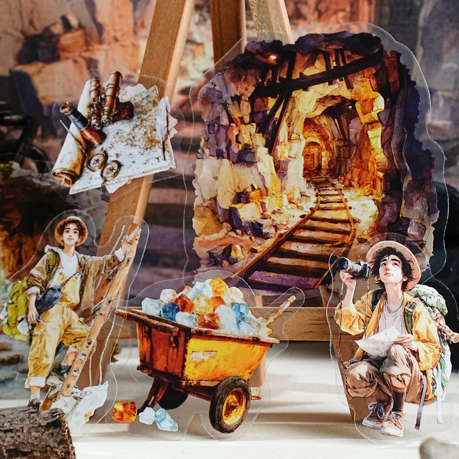 Adventure Journey Boy Character Sticker