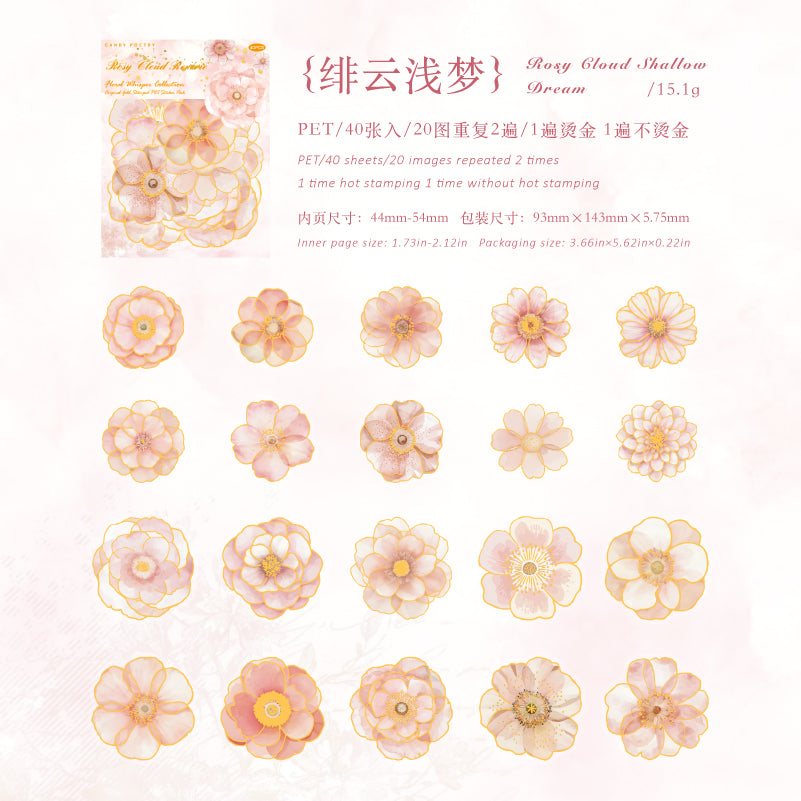 Whispers of Blossoms Flower PET Sticker