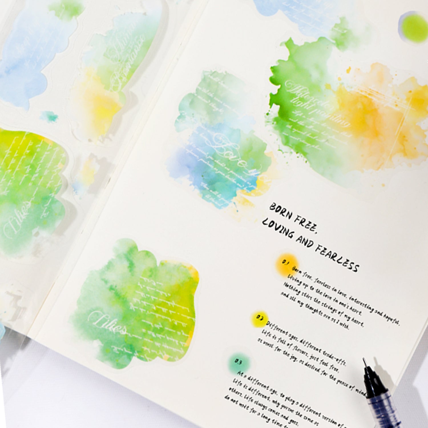 Watercolor Light Painting PET Tape