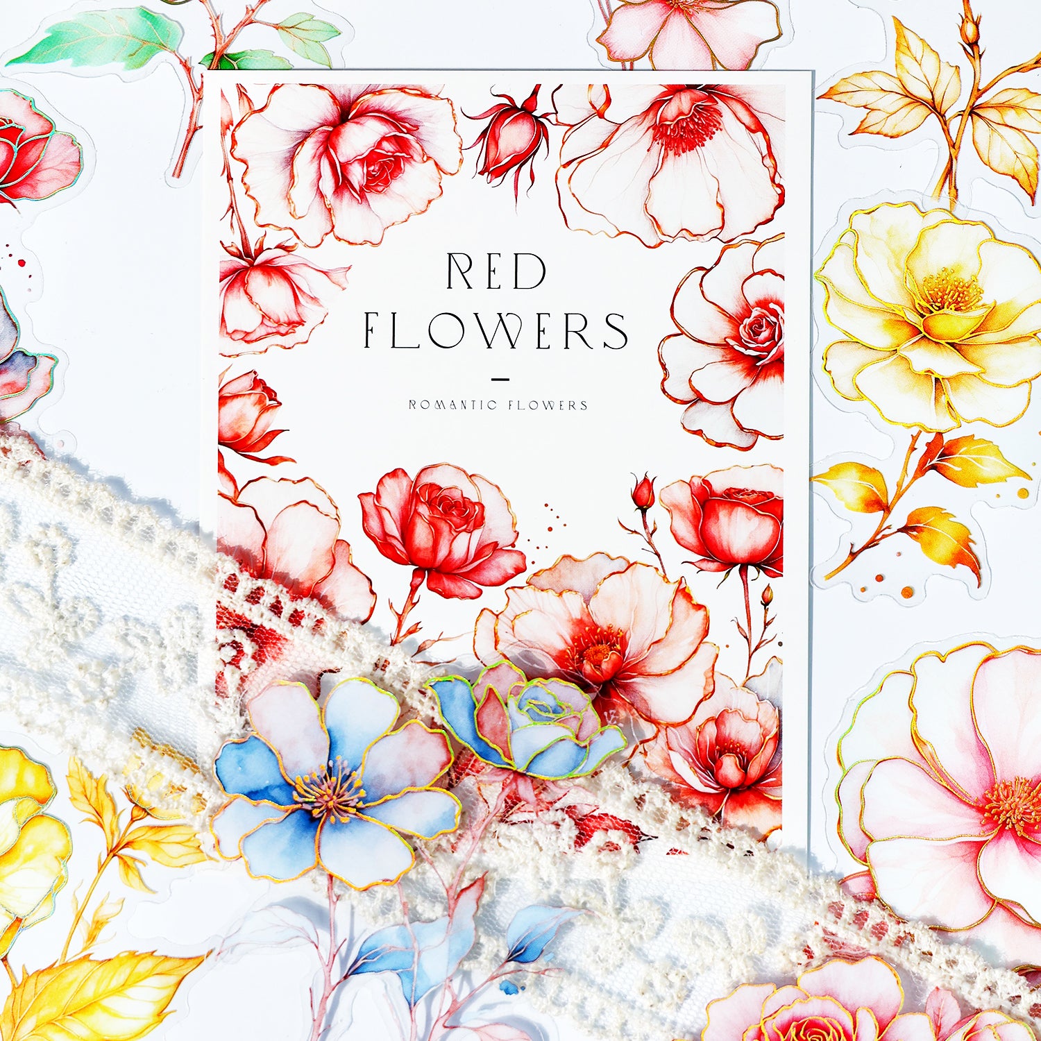 Romantic Flowers PET Sticker