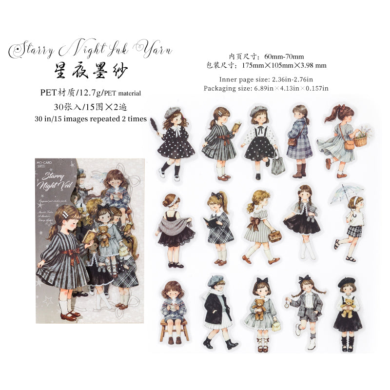 Star-Sleep Fairy Tale Girl Character Stickers