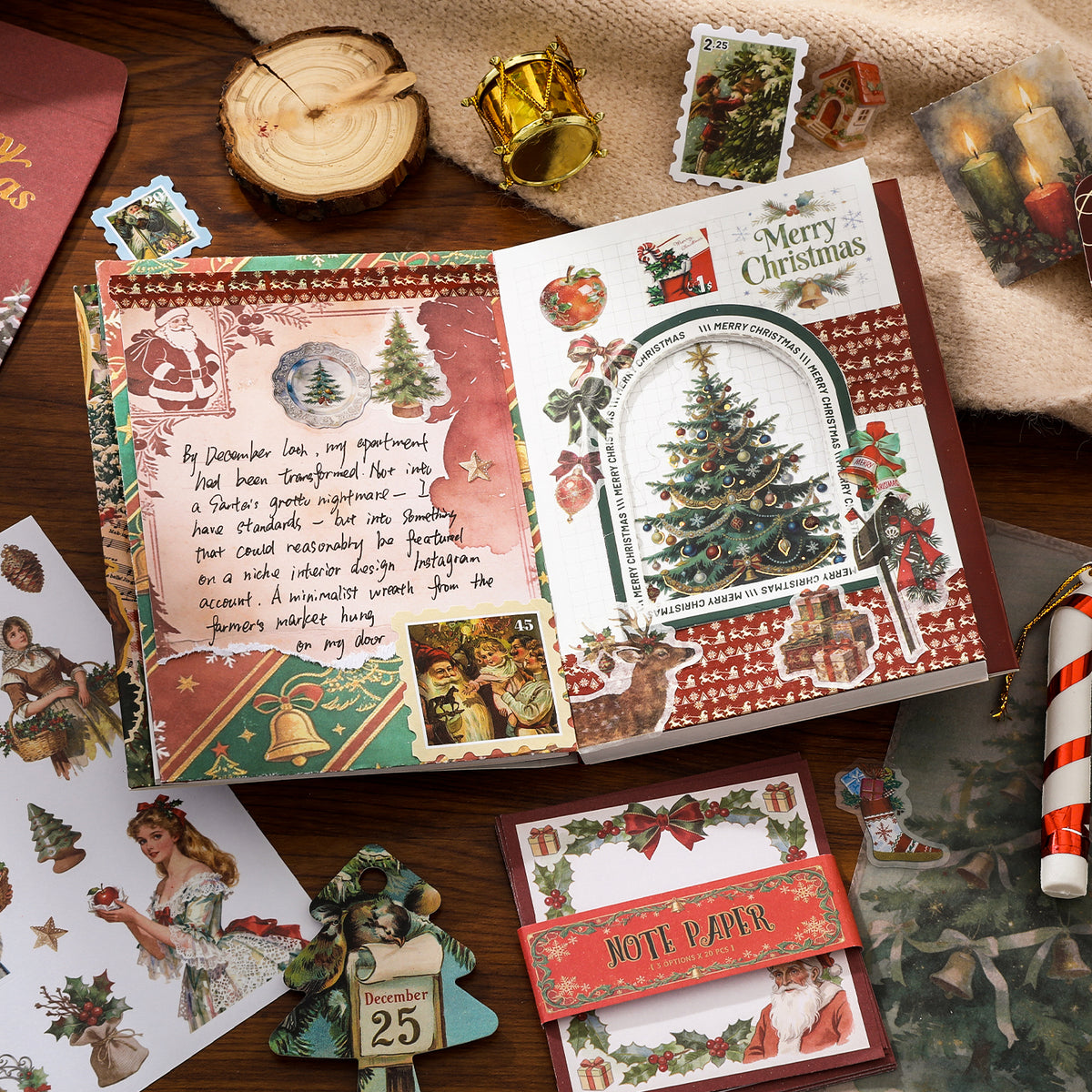 Santa's Gift Scrapbooking Supplies Box