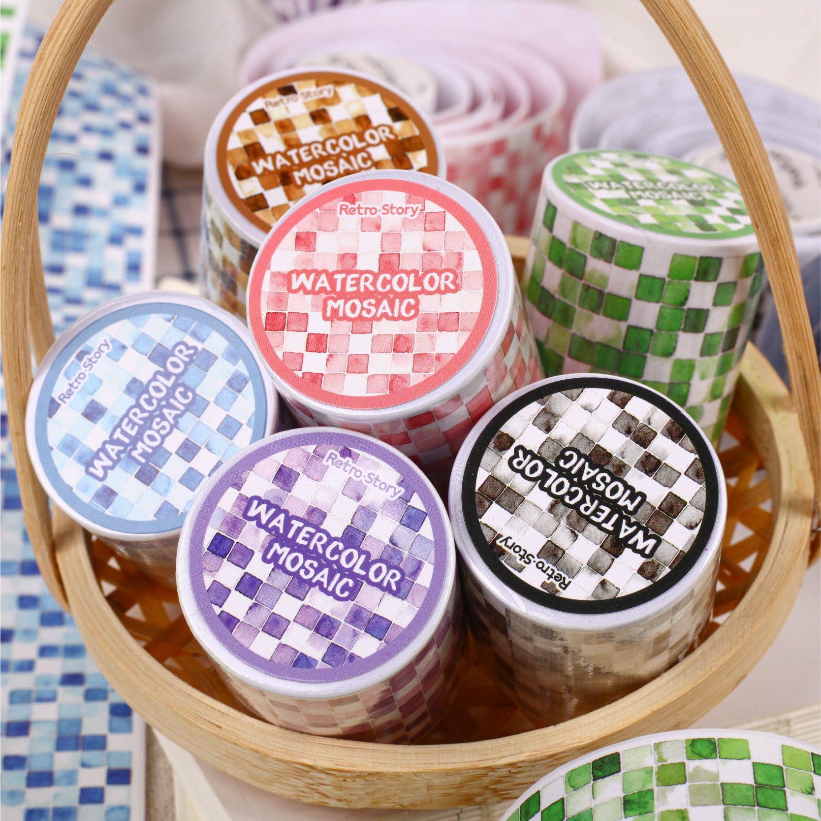 Watercolor Mosaic Washi Tape