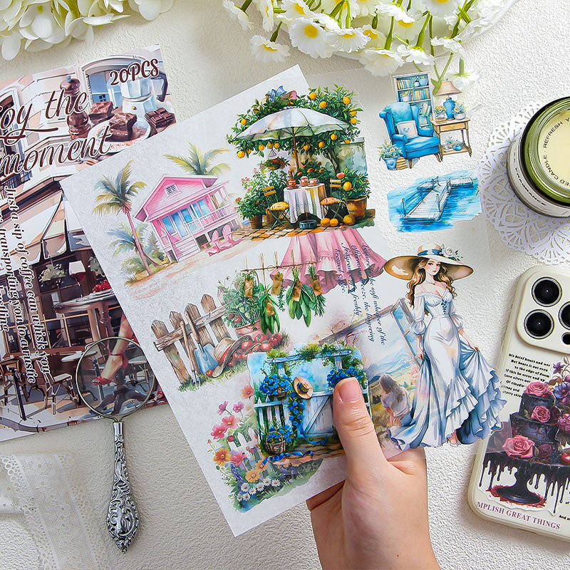 The land is full of orchids Pre-cut Sticker Book