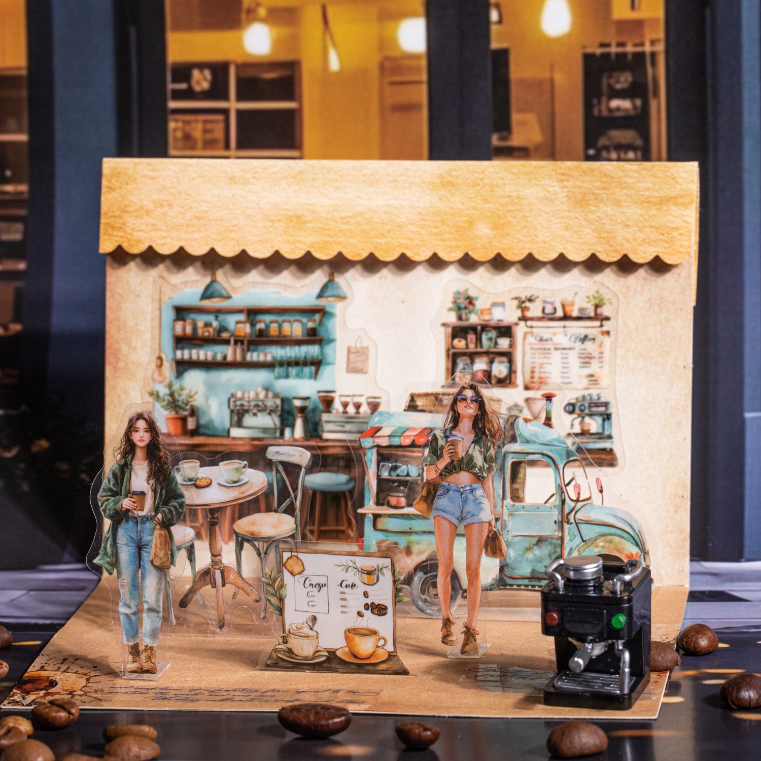 Coffee Market PET Sticker