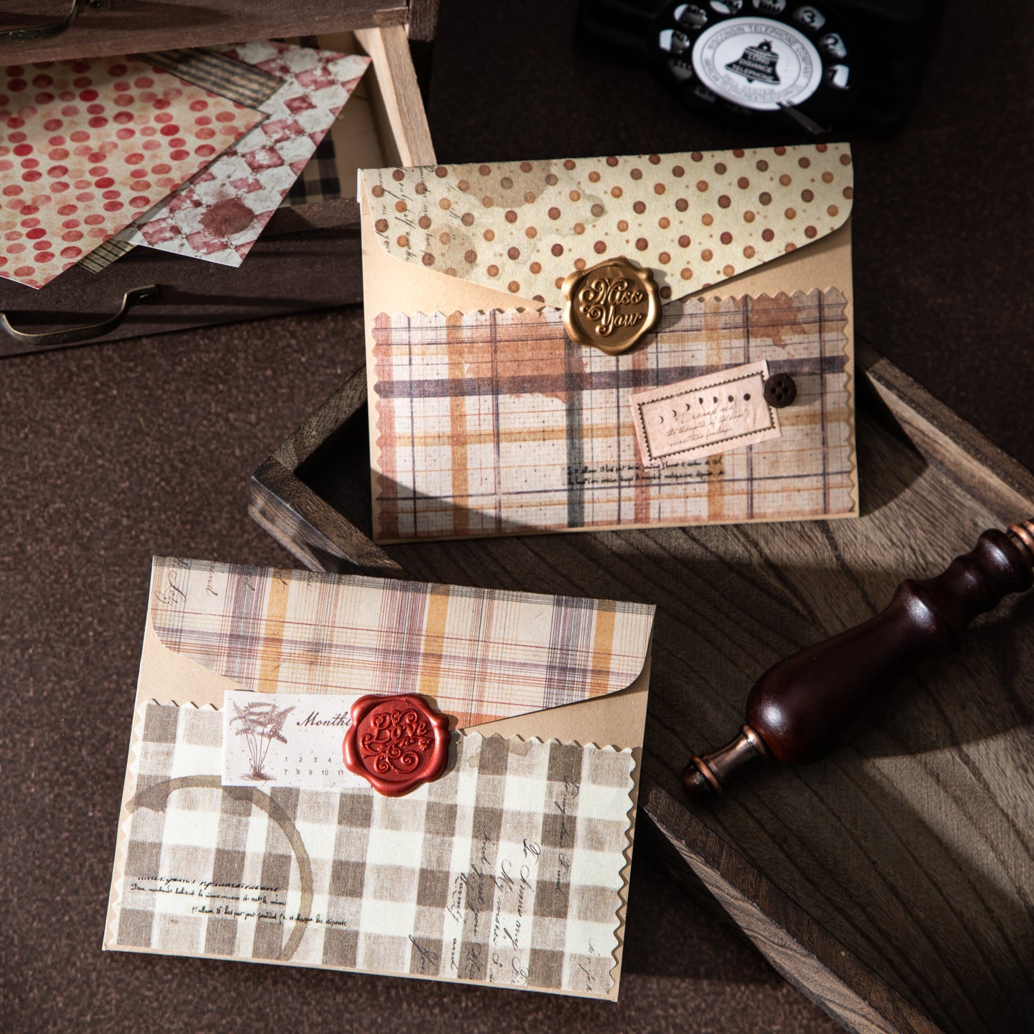 Time Weave Series Vintage Texture Scrapbooking Paper