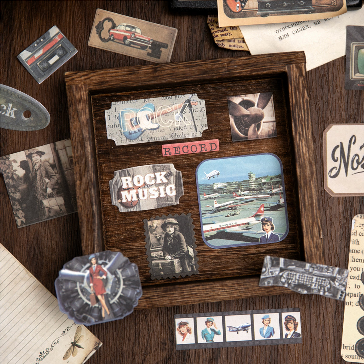 Fading Labels Vintage Sticker Book