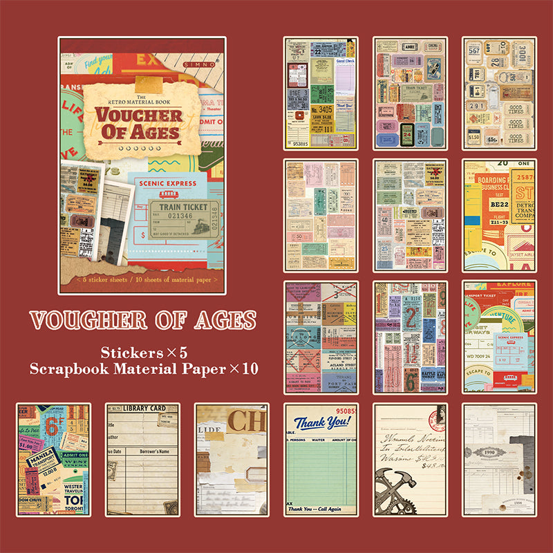 Time Capsule Scrapbooking Paper