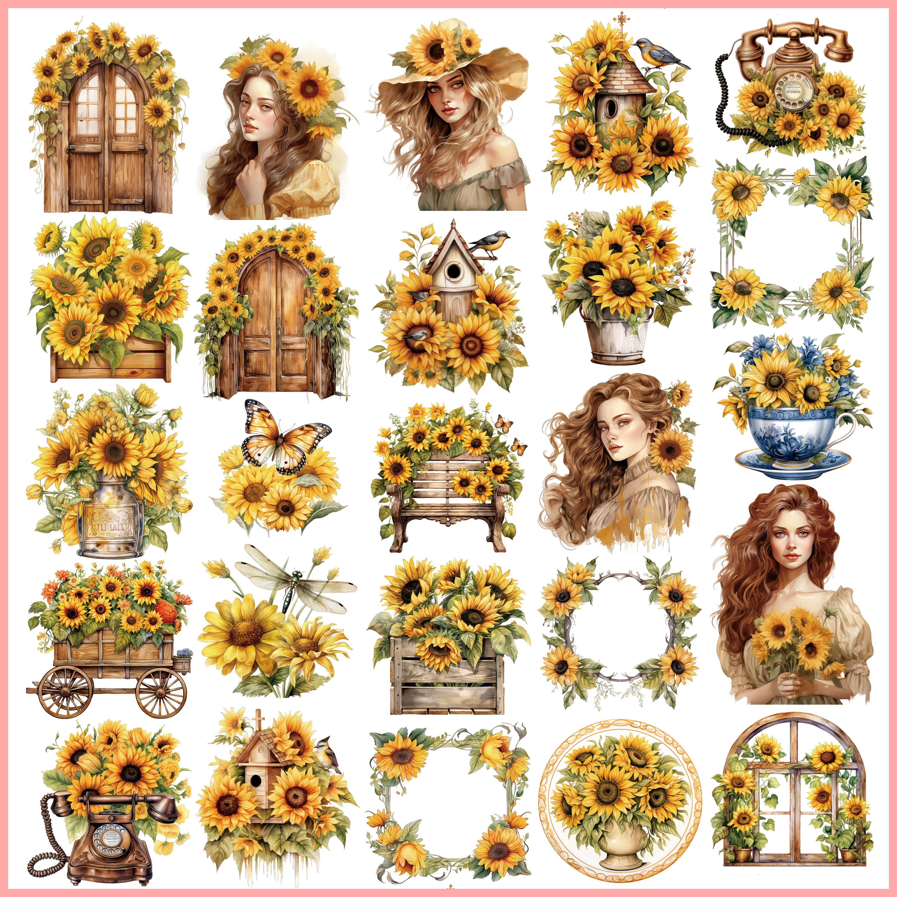 Love Sunflower PET Tape| No.11 | MOOBOOM Design