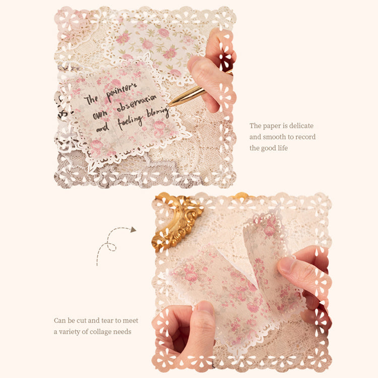 Light Vintage Lace Hollow Paper 20pcs