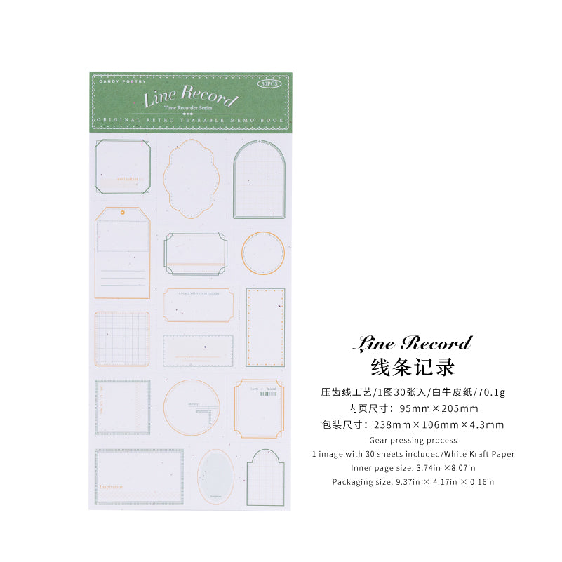 Time Recorder Series Memo Pad