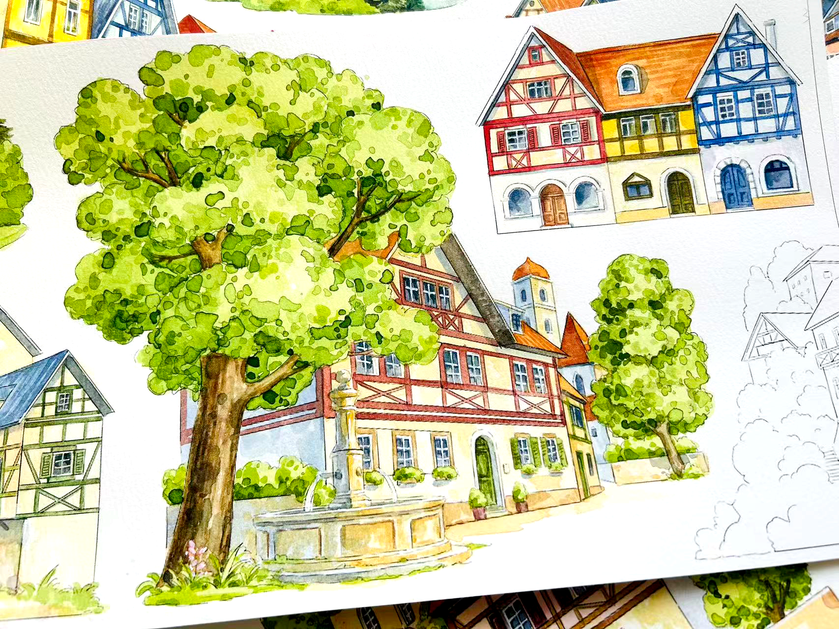 【MOOBOOM】German Town Scenery Pre-cut Landscaping Tape