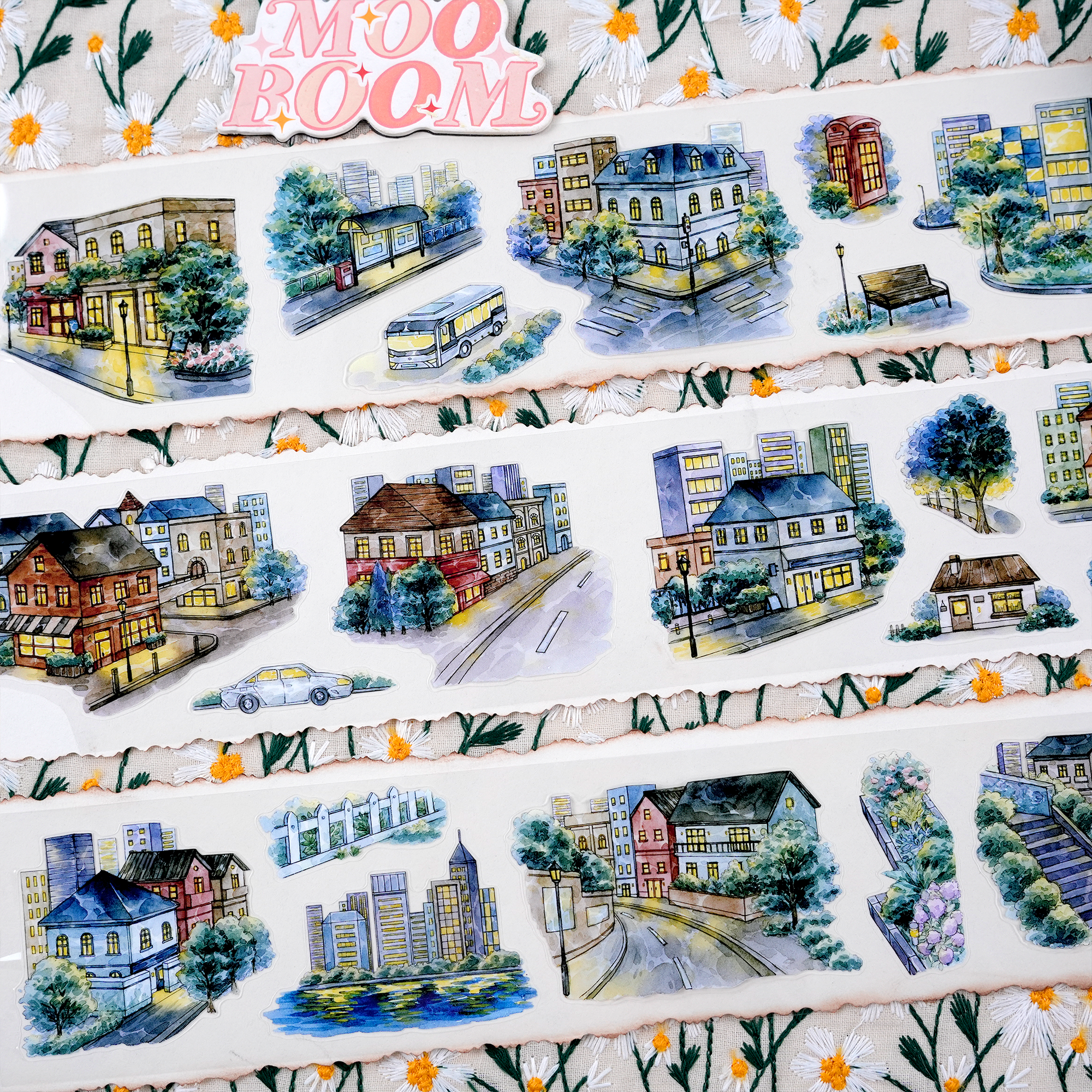 【MOOBOOM】Quiet Night Scenery Pre-cut Landscaping Tape