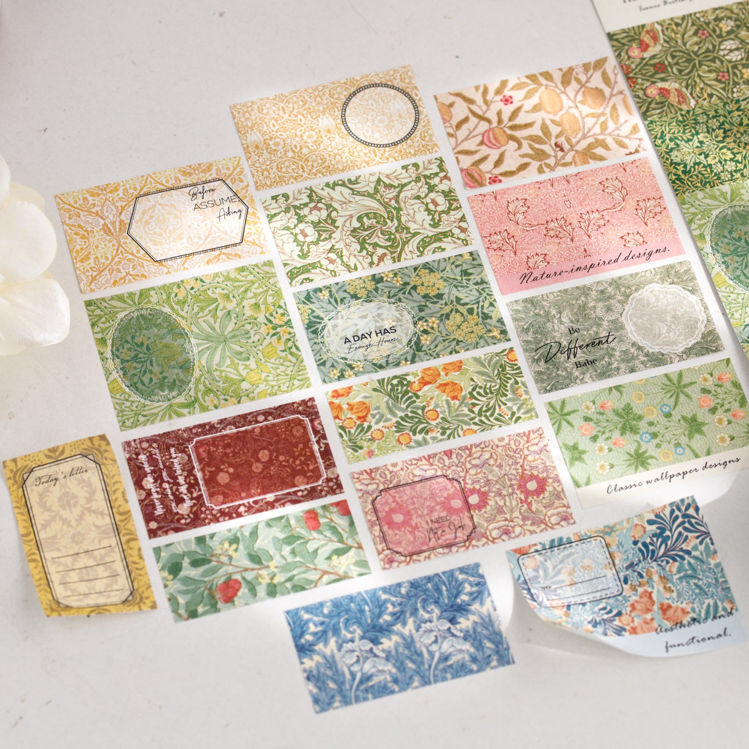 Vintage Floral Background Washi Tape