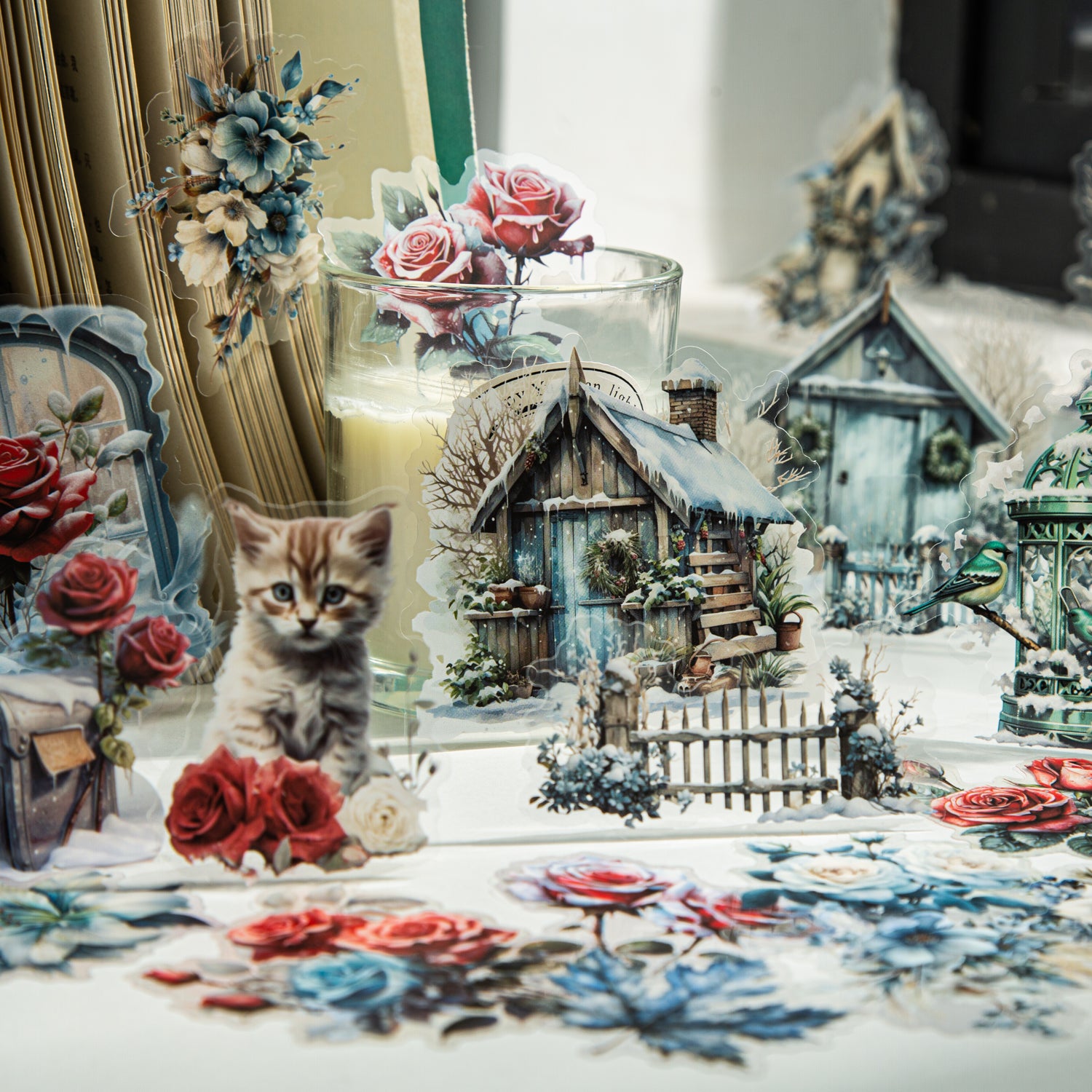 Seasons by the Window Theme Stickers