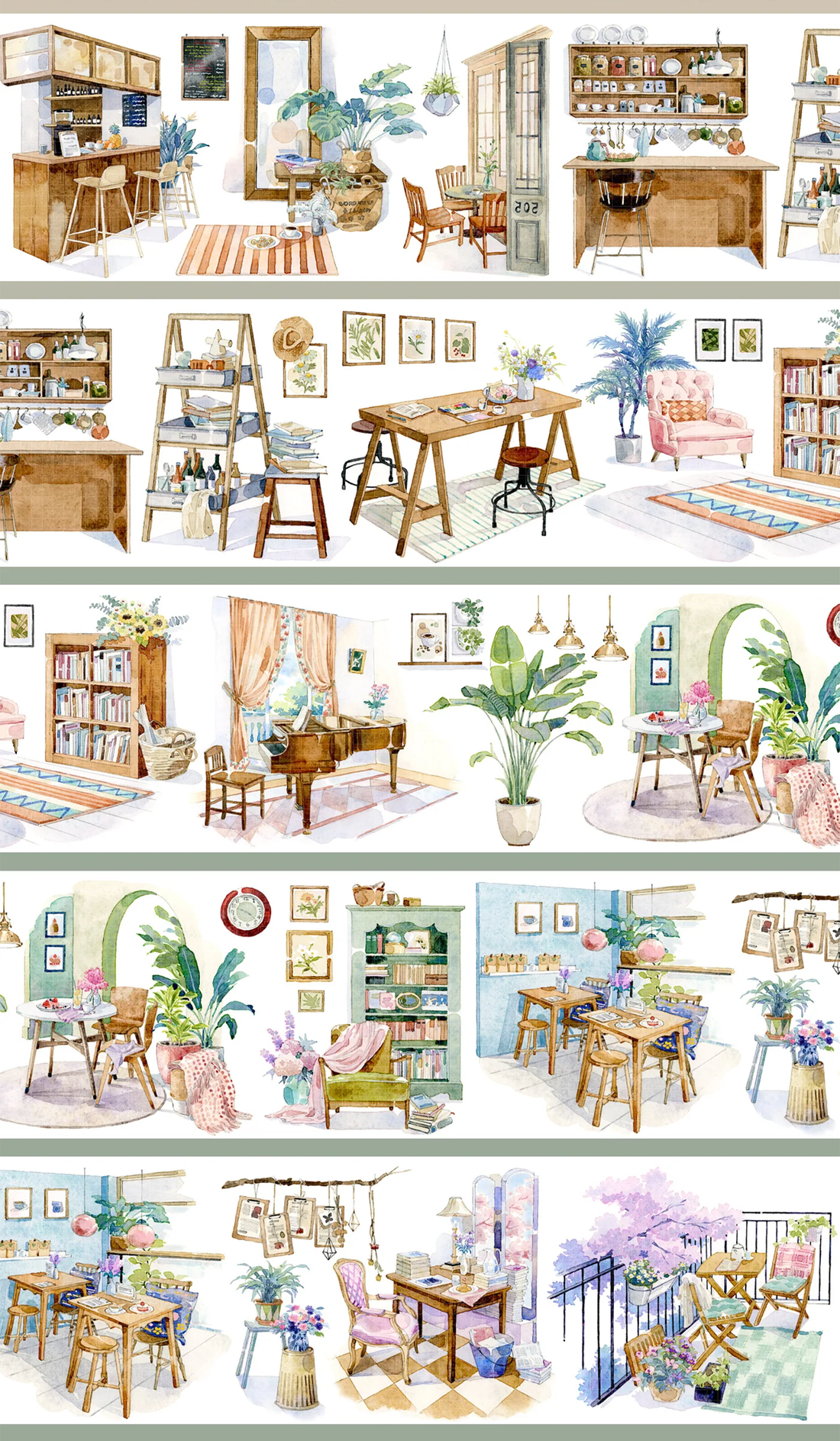 【Studio VI】Coffee Shop Interior Design Landscaping PET Tape