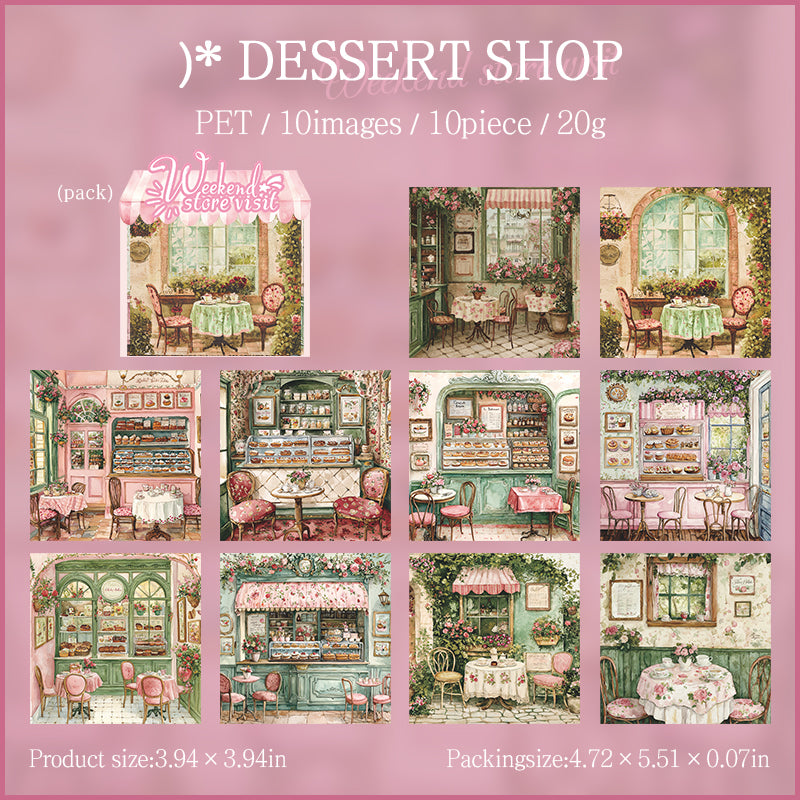 Weekend Shop Background PET Sticker