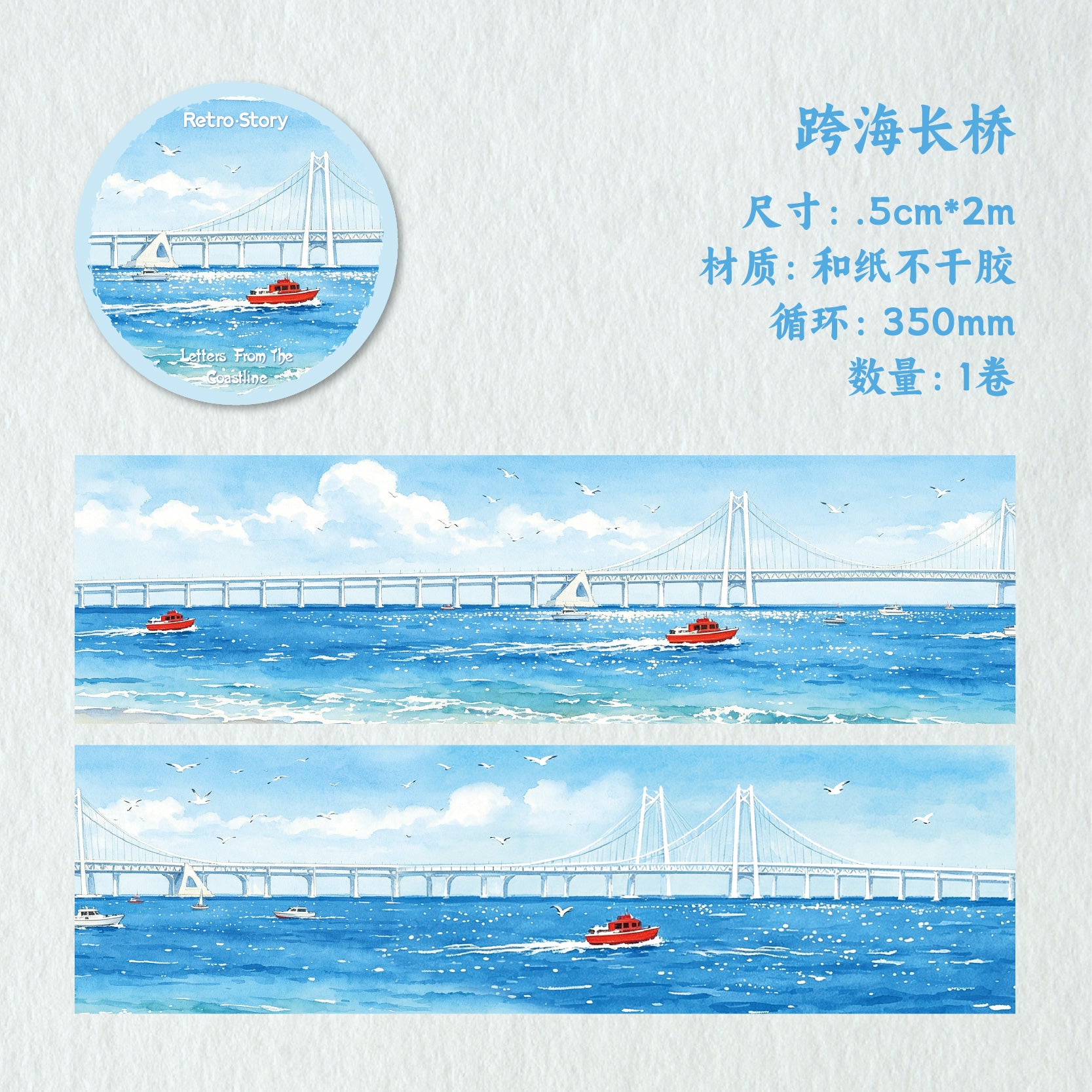 Letters from the Coast Washi Tape
