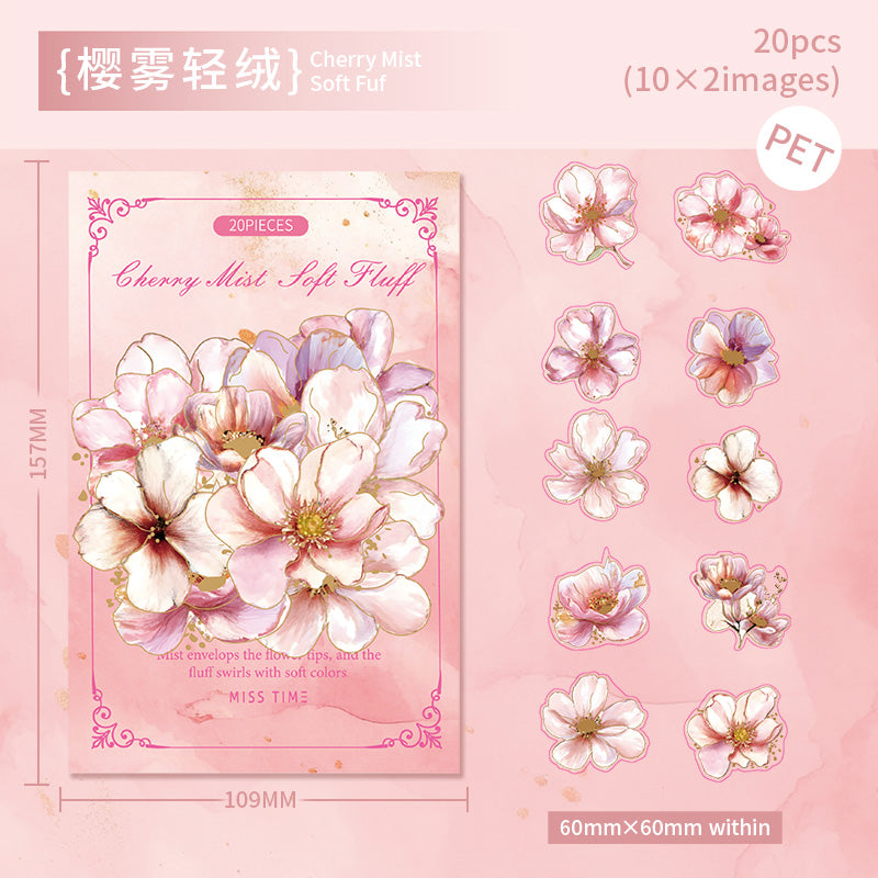 Floral Poetry Series PET Sticker for journaling and scrapbooking